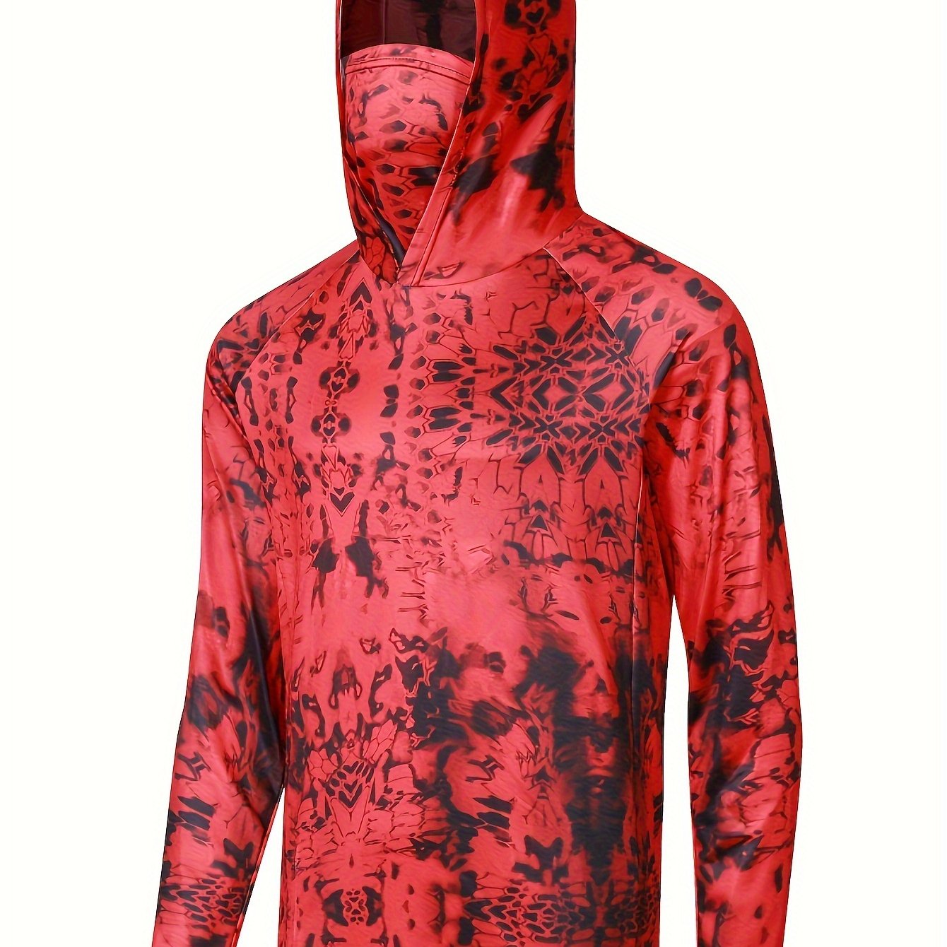 Men's Full Body Pattern Long Sleeve Hoodie Mask Anti uv - Temu