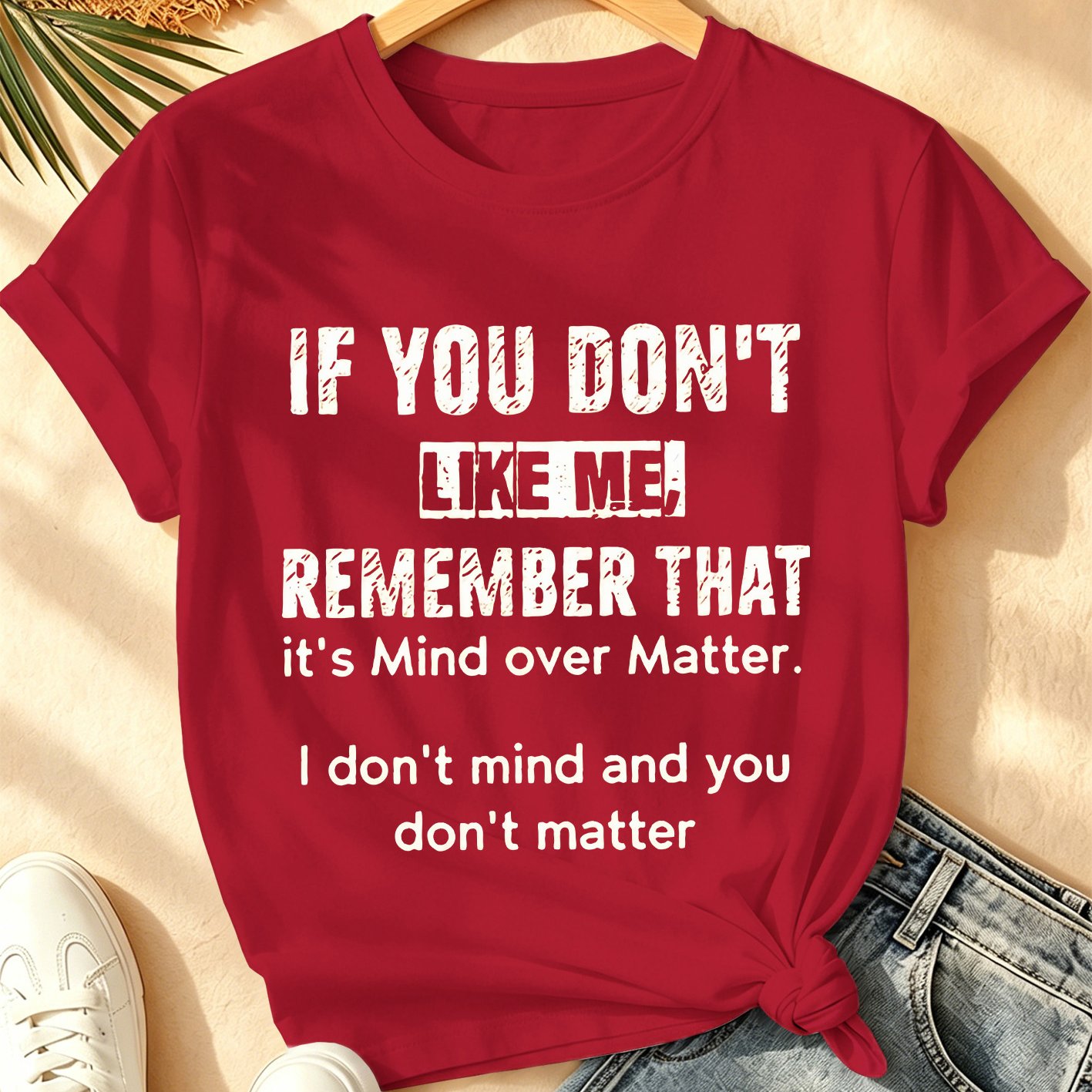 TEMU Women's Elegant Style Plus Size " Don't , Remember That ." Attitude Text Print Round Neck Casual Athletic T-shirt Gift, Suitable For
