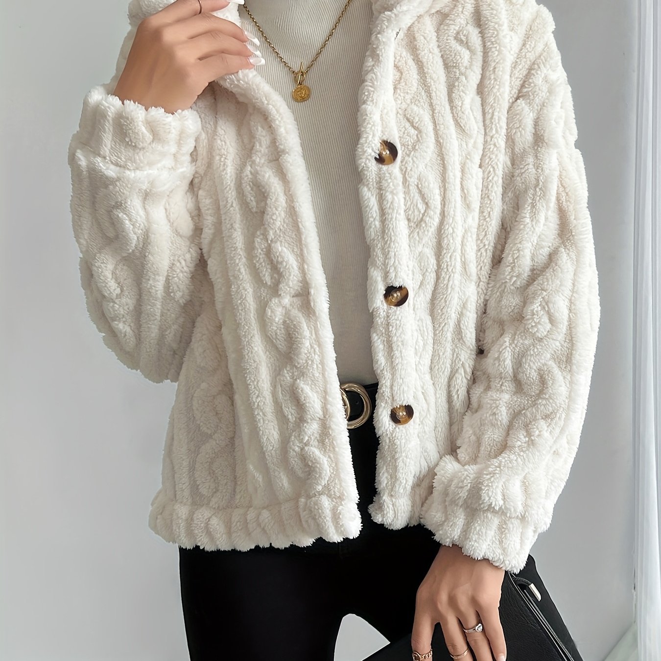 TEMU Double-sided Lapel Button Elegant