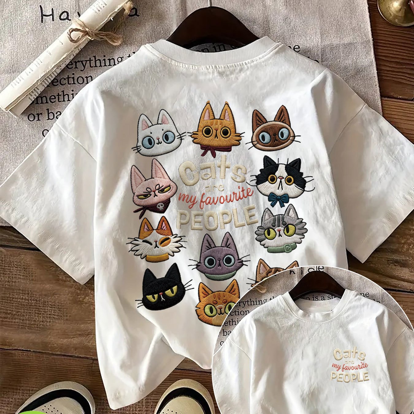Image of [printed Design- Not Textured][double-sided Print] Women And Men's Spring Summer Clothing, Style, Cats Are My. Print, Pure, Fashion Casual Regular Fit, Short Sleeve Round Neck Women And Men's T-shirt
