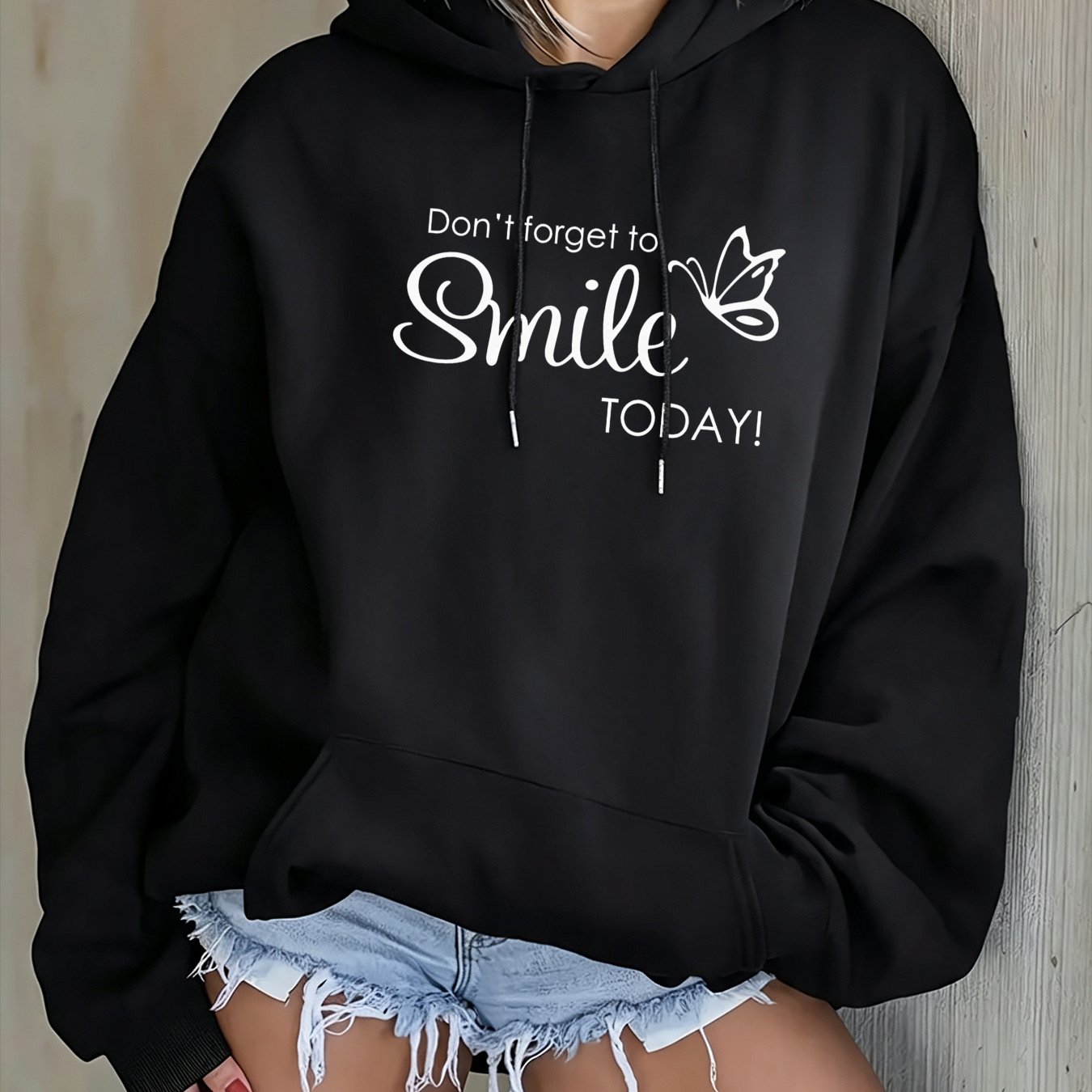 Autumn Winter Women Loose Hoodie Y2k Retro Graphic Print To Design Kangaroo Pocket Drawstring Hooded Long Sleeve Casual Pullover Top