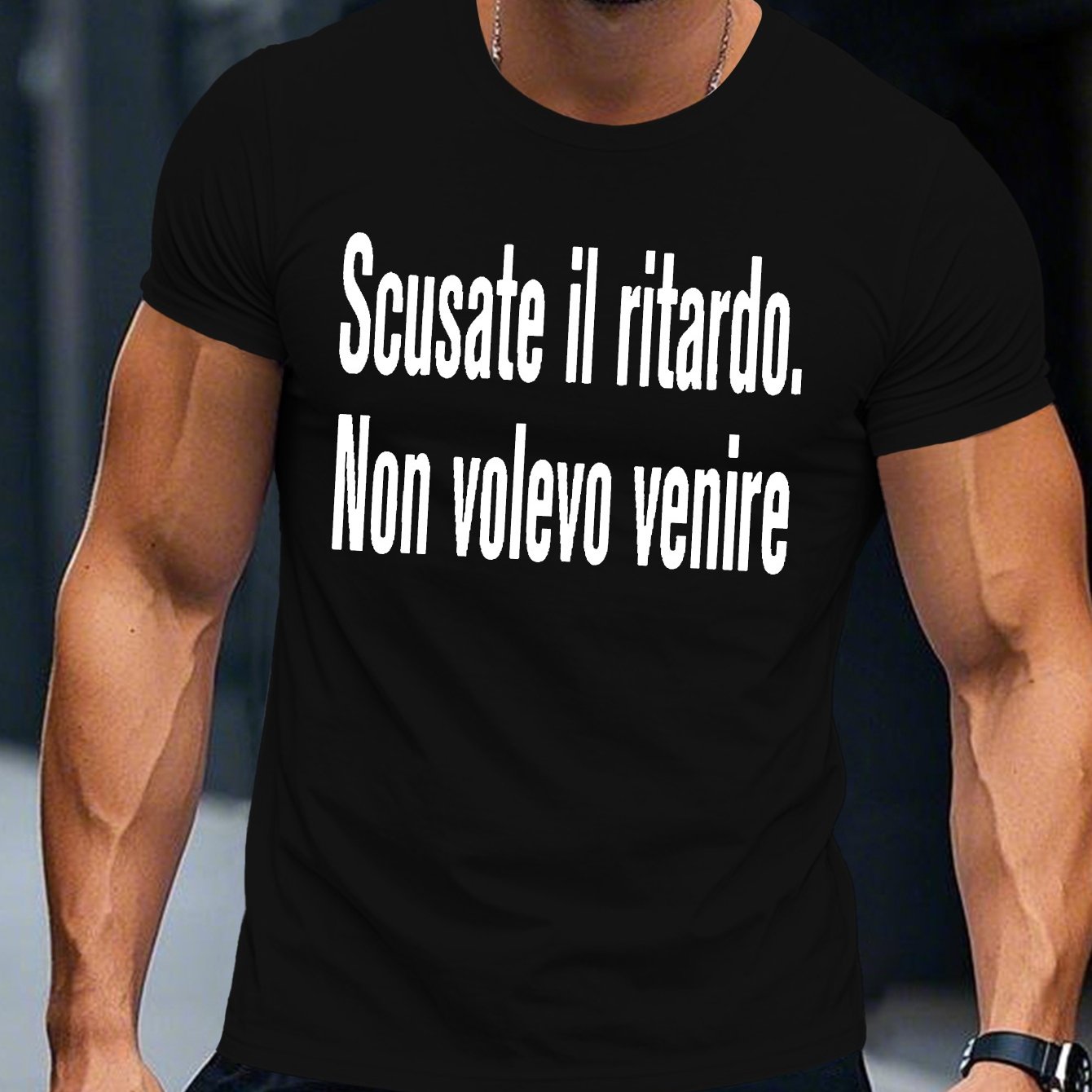 TEMU T-shirt casual da - Divertente slogan " il ritardo" in , beige, maniche corte, , lavabile in lavatrice, e traspirante, maglietta con citazione