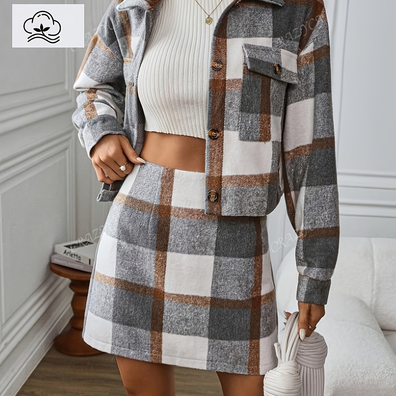 TEMU Yy0909030 New Autumn/winter Skirt With Top And Jacket Set