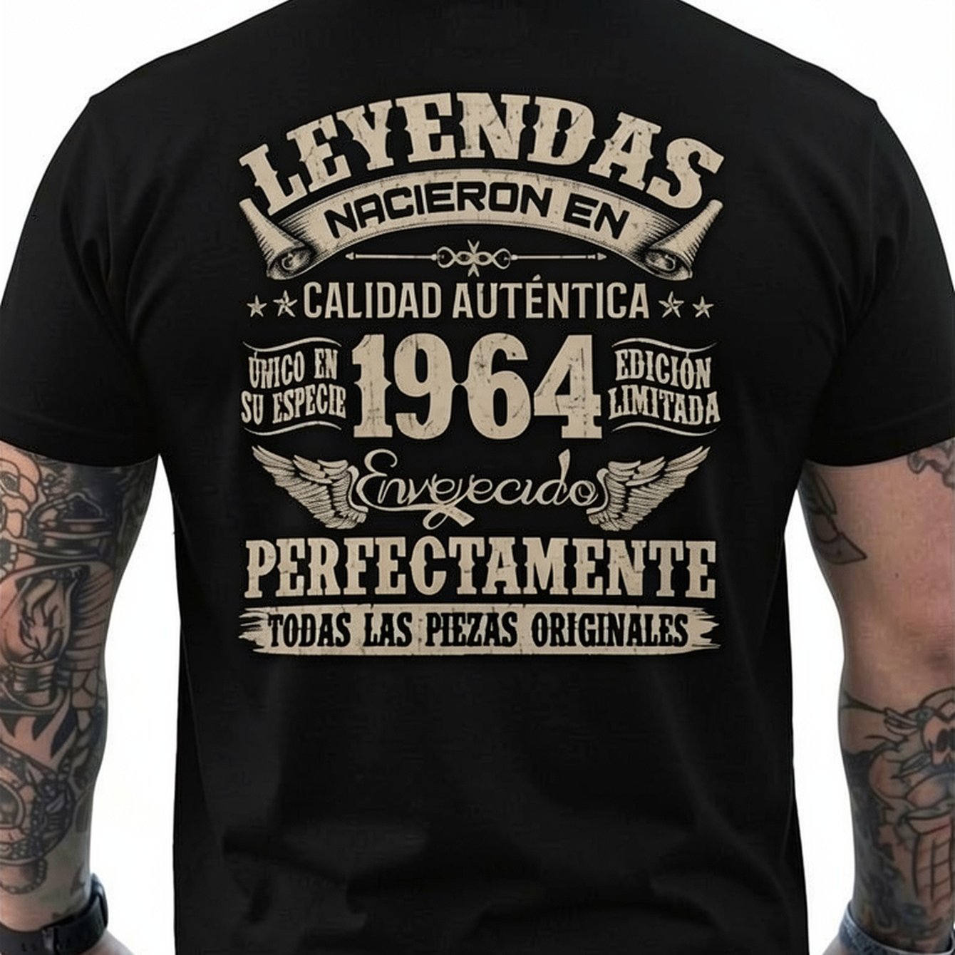 1964 Perfectly Aged Year Of Birth Men's T-shirt Back Print - Fit, , Machine Washable, Relaxed Fit For Casual Attire