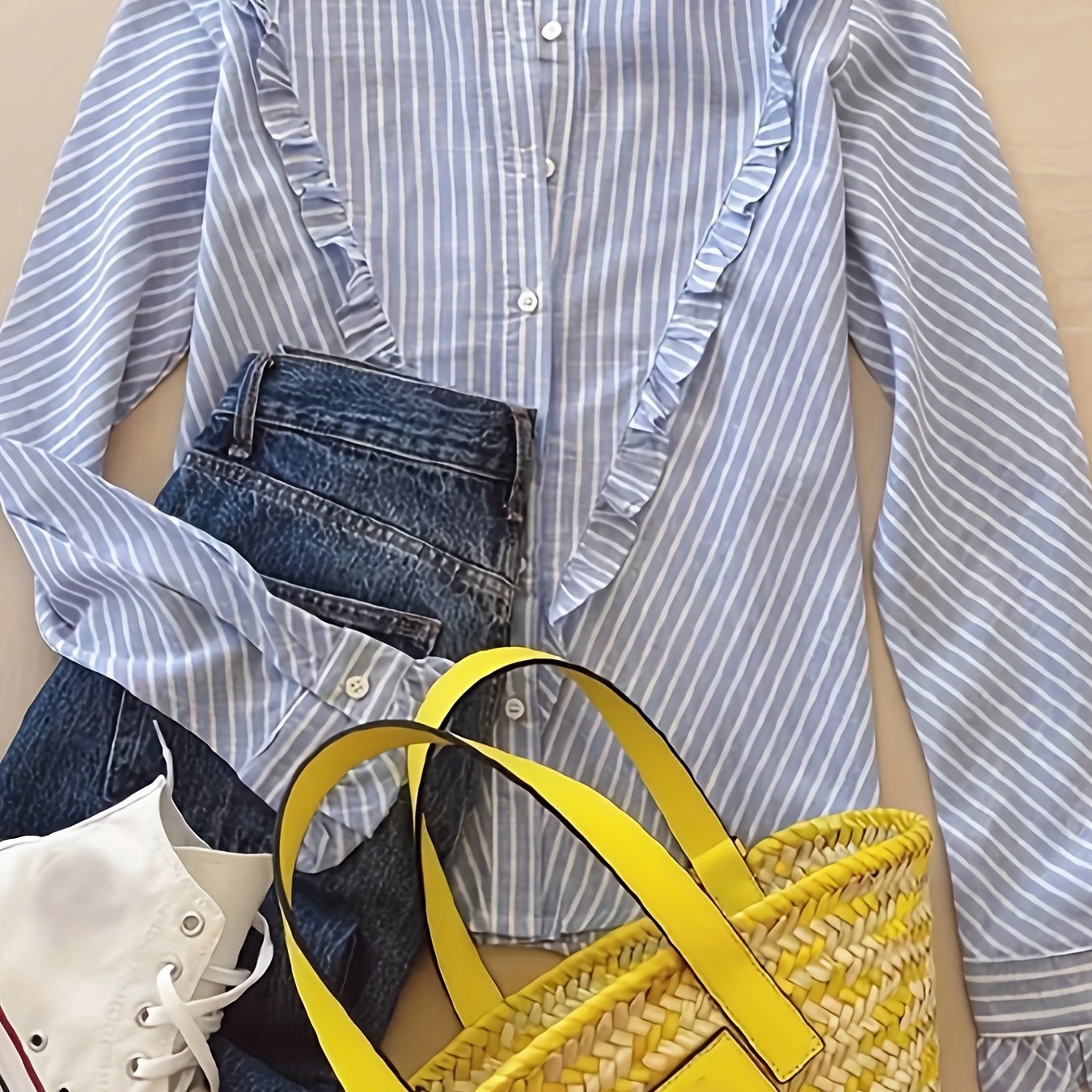 Women's Casual Striped Light -up Shirt, Y2k Retro Style Ladies' 90s Long Sleeve Blouse, Top