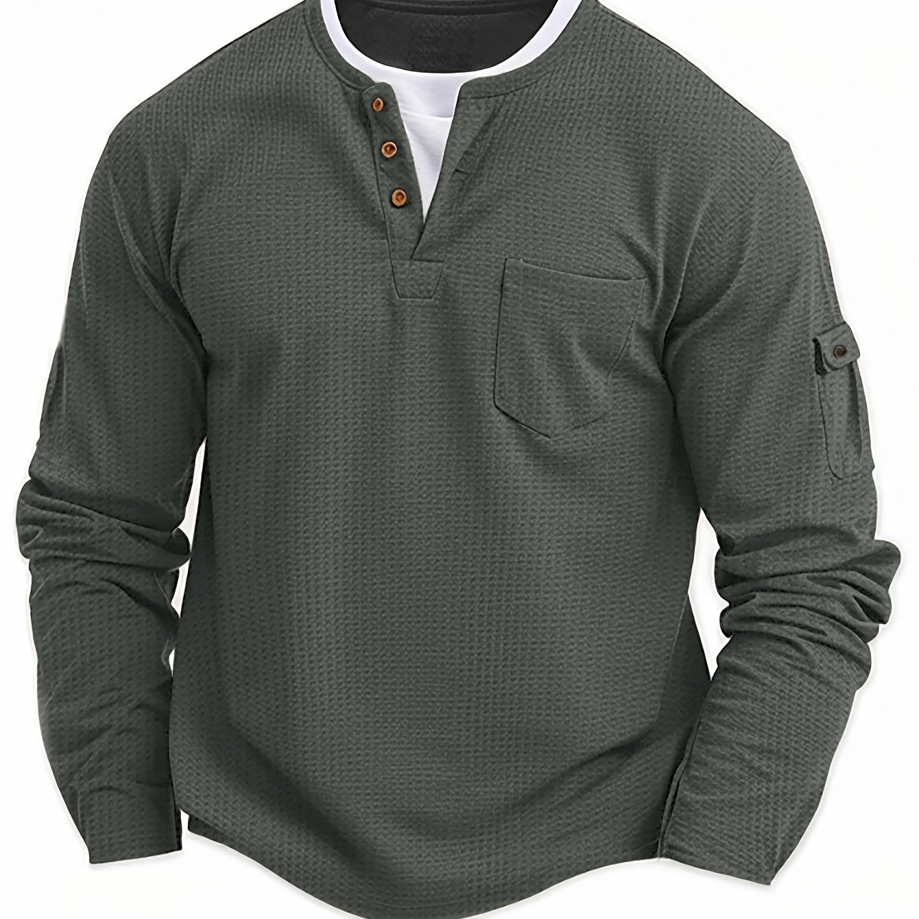 TEMU Men's Crewneck Long Sleeve Top Athleisure