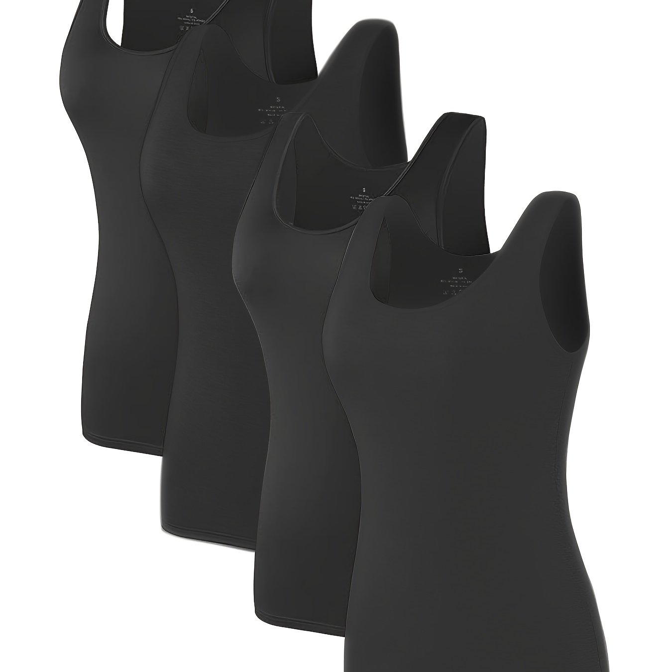 4pcs Air Curve Stretch Tank Tops For Women, Slim Fit