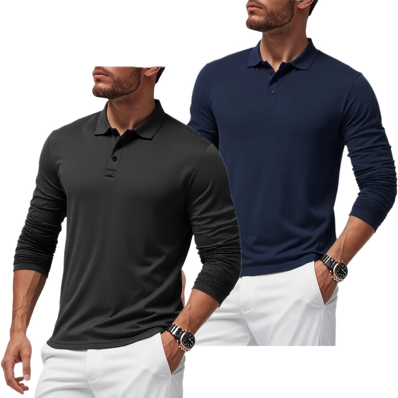 TEMU 2pcs Men's Long Sleeve Shirts - Christmas Gift | Suitable Gift