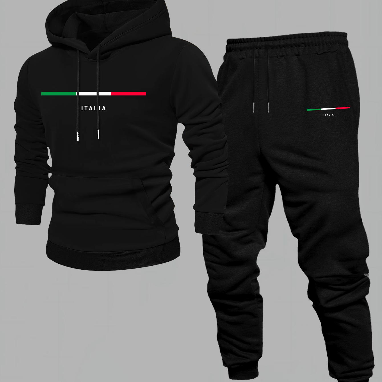 TEMU Completo casual da per e inverno: felpa con cappuccio e pantaloni, maglietta con stampa, giacca con cappuccio, pantaloni a maniche lunghe,