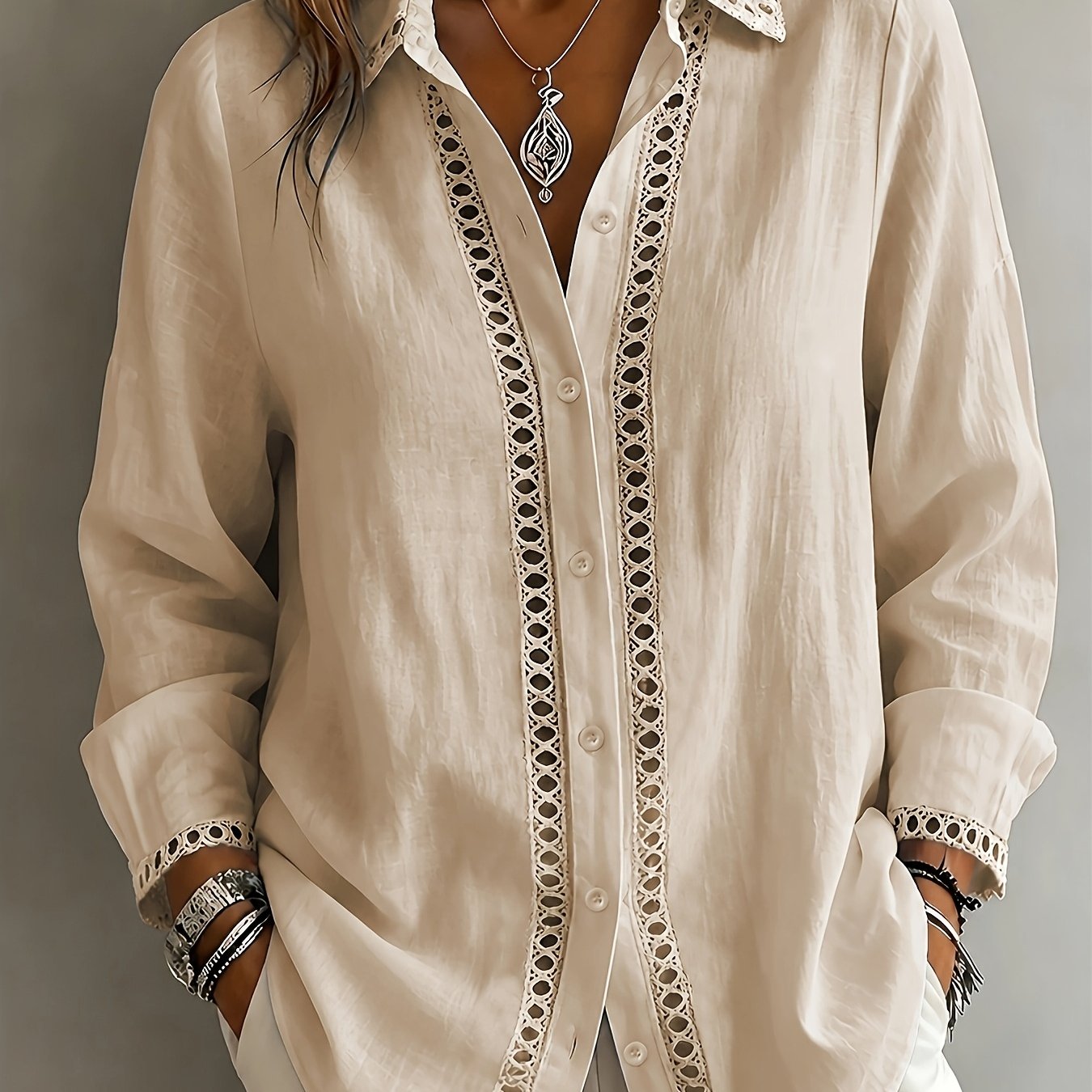 TEMU Stunning Long Sleeve Cardigan With Versatile Tunic- For Women