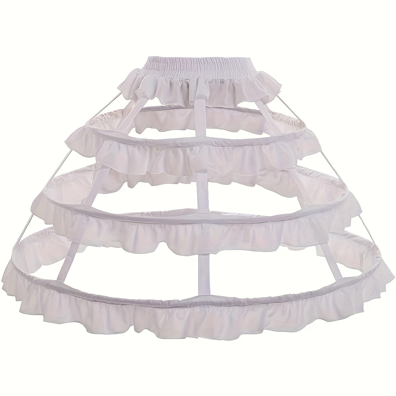 E-shop Retro Lolita-Stil Bühnen-Cosplay-Rock mit Vogelkäfig & Fischgrät - Asymmetrischer Schwarz/Weiß Knochenrock für Anime-Kostüme, Lolita-Stil