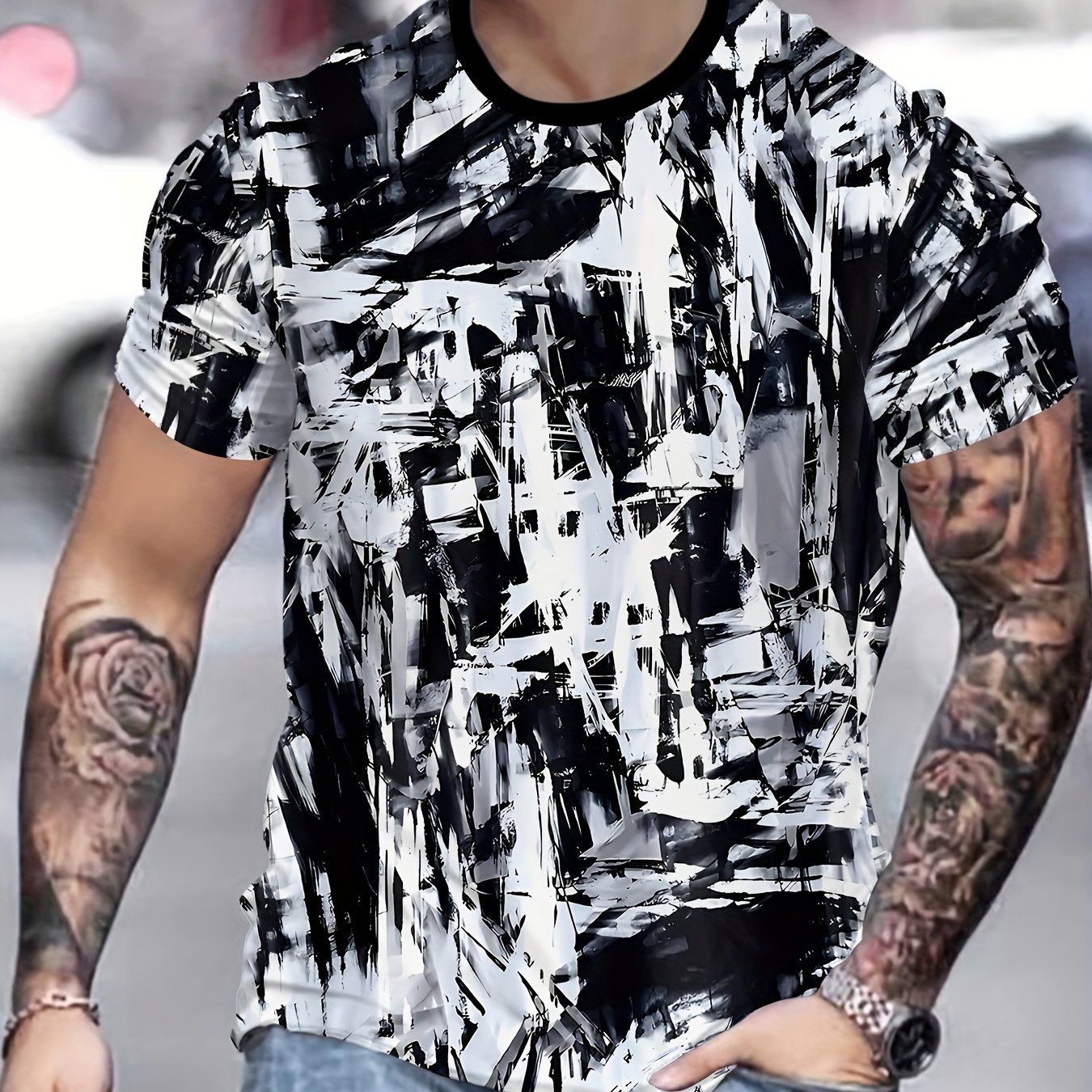 Ale Novelty Men's 3d Print Fashion T-shirt