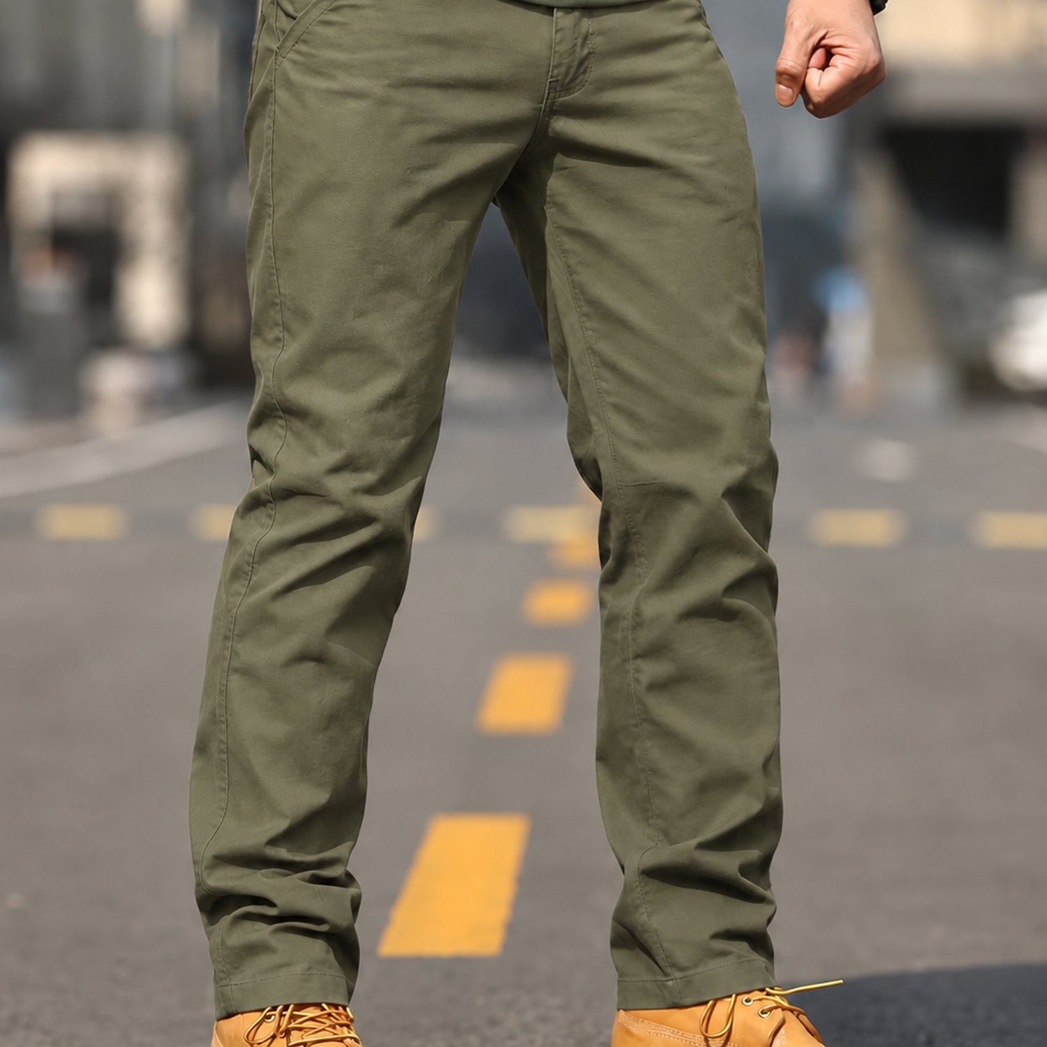 Image of 's Plus-size Long Pants, Business Formal Dress Trousers, Loose Breathable Wrinkle-resistant Soft Casual Pants, Outdoor Hiking, Climbing, Fishing -size Long Pants, A Gift For Men, Plus Size