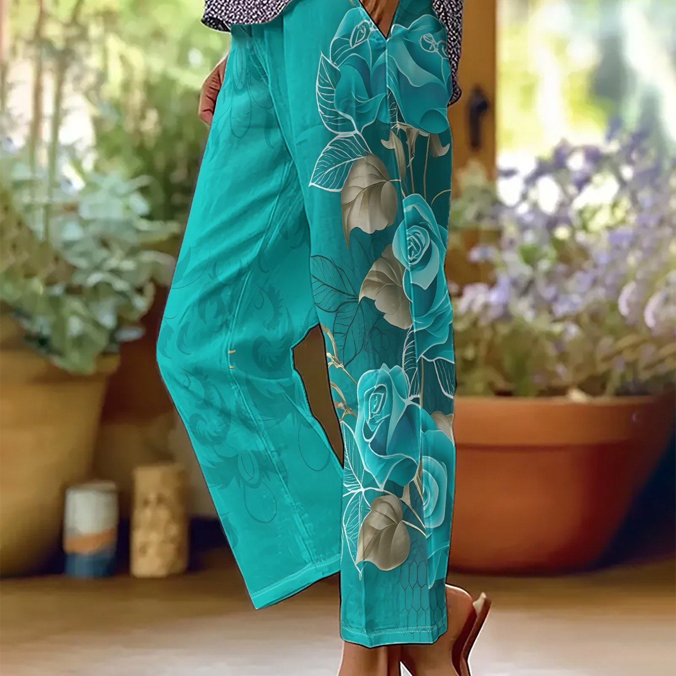TEMU New Summer Straight-leg Casual Pants For Women, Versatile And Made Of Draping Fiber, Perfect For Commuting