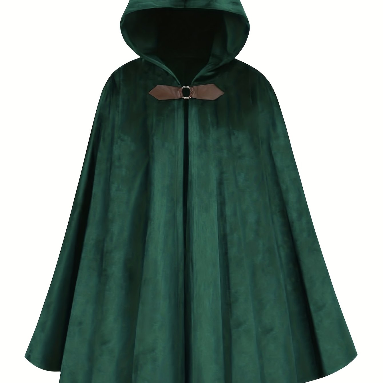 Image of Christmas Cloak Cape Costume, Carnival Cloak Costume Performance Costume, Renaissance Hooded Cloak Velvet Cloak Victorian Cloak Medieval Halloween Costume
