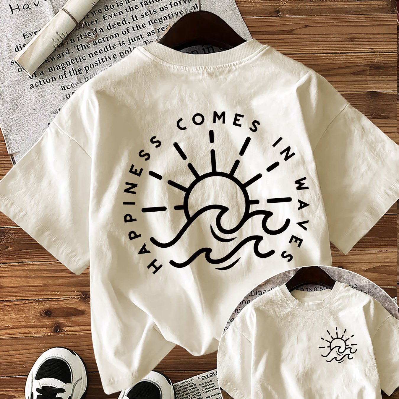 Graphic Print T-shirt, Short Sleeve Crew Neck Casual Top For Summer & Spring, Women's Clothing