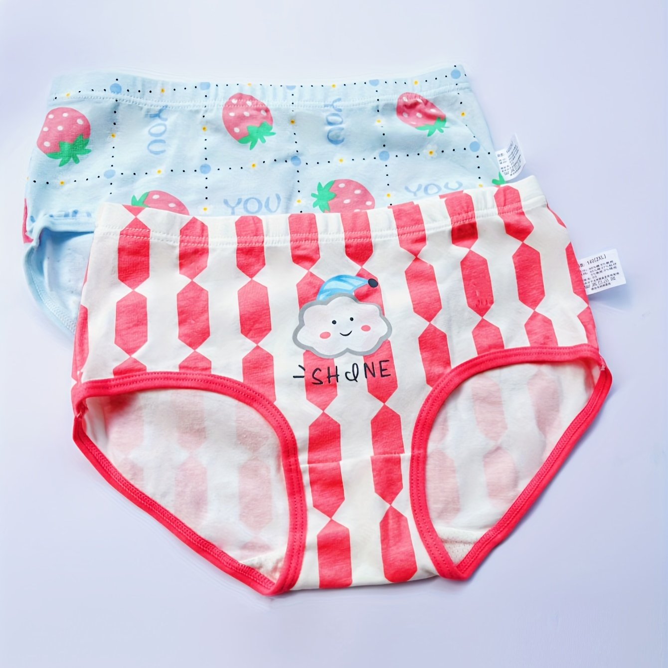 Toddler Girls Briefs Cartoon Print Cute Bottoming Underwear - Temu