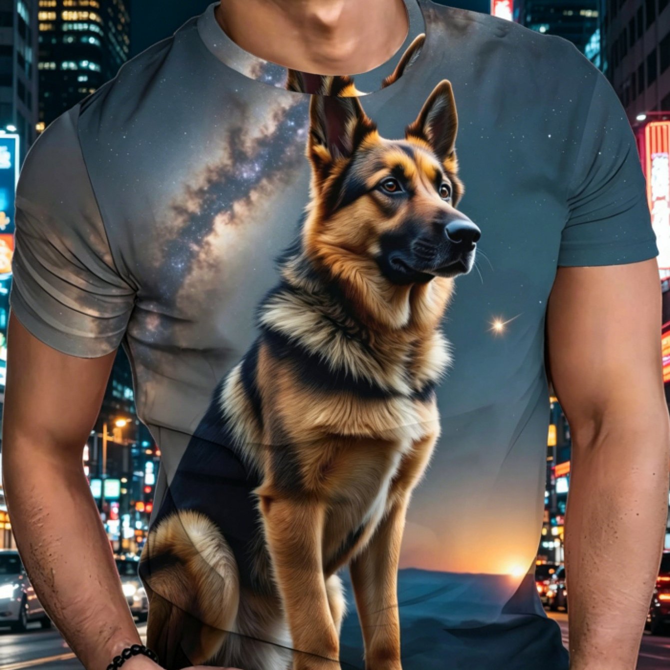 TEMU [printed Design - Not Textured], Men's Novelty Fashion T-shirt, Streetwear Trendy Printed Short Sleeve, Soft And Comfortable, Refreshing And