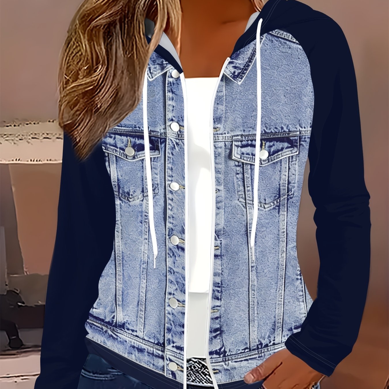 TEMU [printed Pants - Not Denim Fabric] Printed Legging: Not Jean Gavin's Developed New European And American Women's Fashion Printed Jacket -