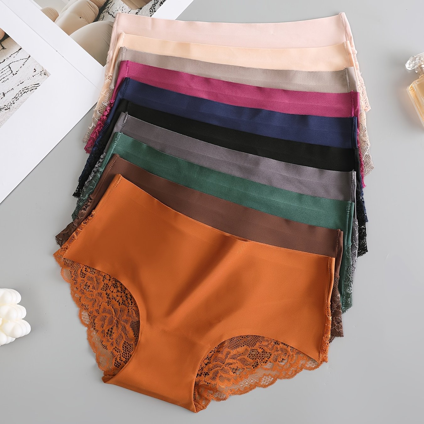 Image of 10pcs Women' Lace Low-rise Sexy Crotch Briefs Panties Shorts