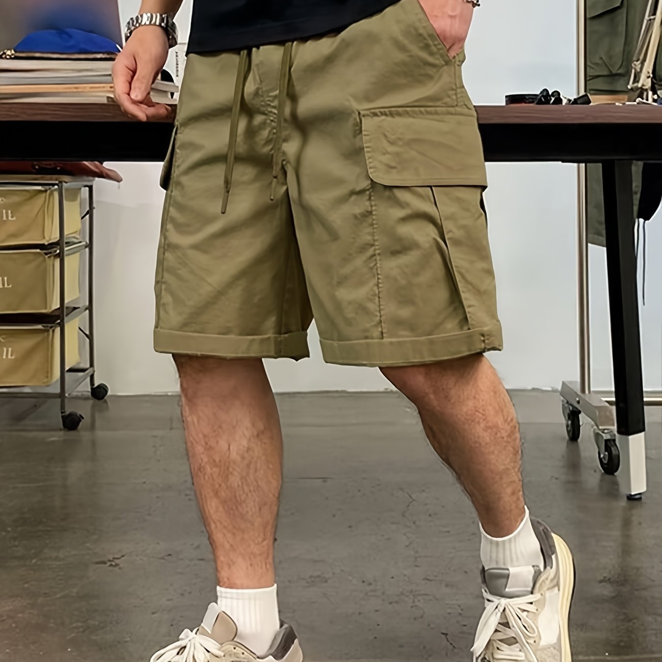 TEMU Men's Fashionable Workwear Shorts