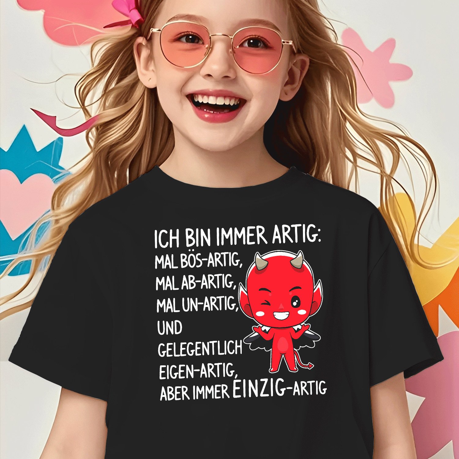 Red - Behaved In Unique Way Pun For Boys Girls Kids Chlidren T-shirt