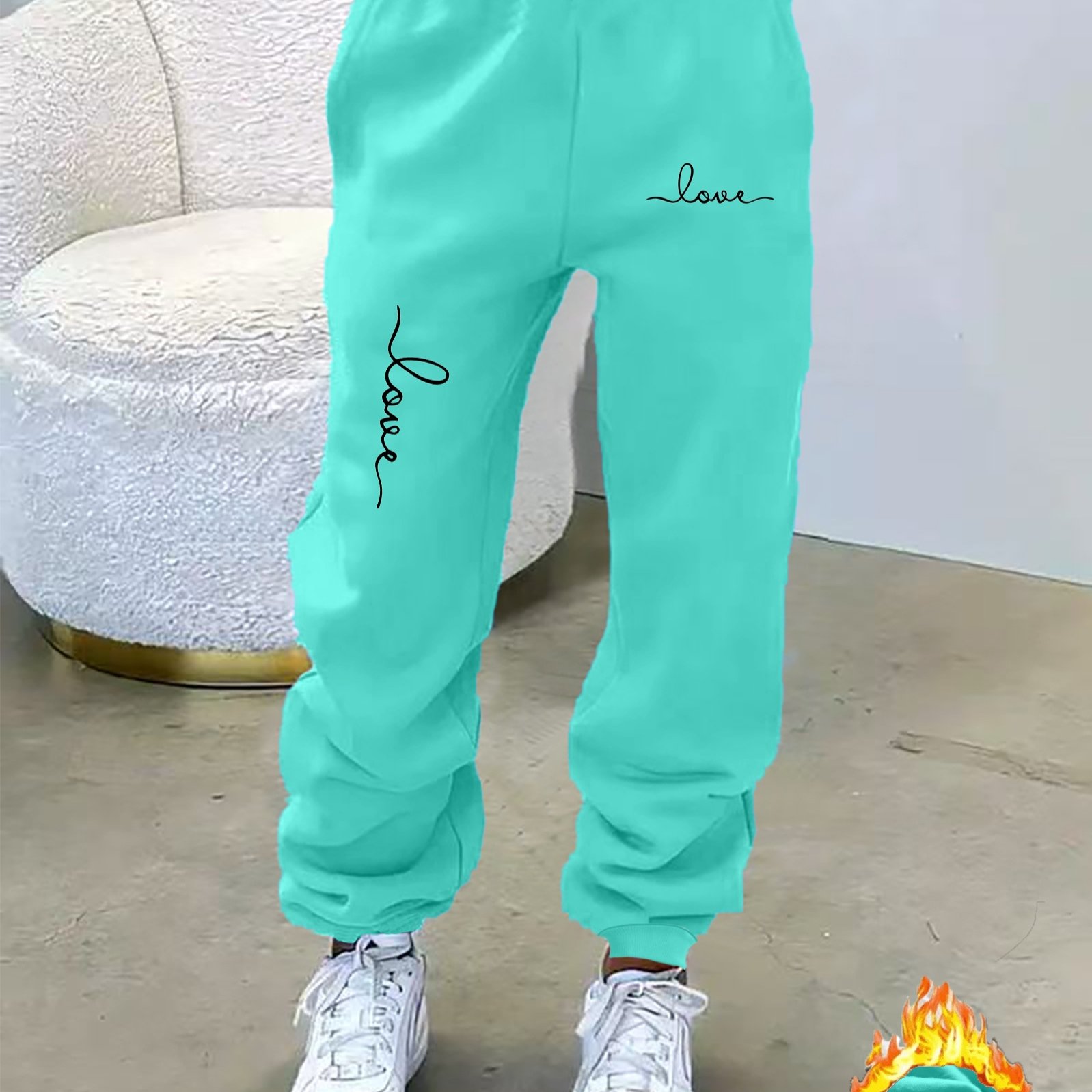 TEMU [00G] Y2K, Mode Tendance, Double Impression Frontale, Pantalon de Survêtement en pour Femmes, Décontracté et Confortable, Vêtements d'Automne