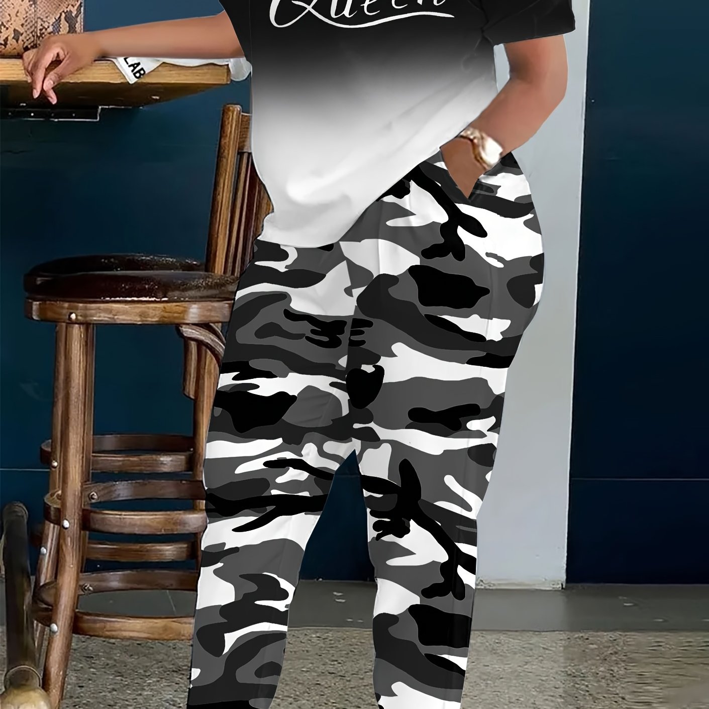 TEMU Plus Size, Plus Size - Women's Size Casual Set: 
