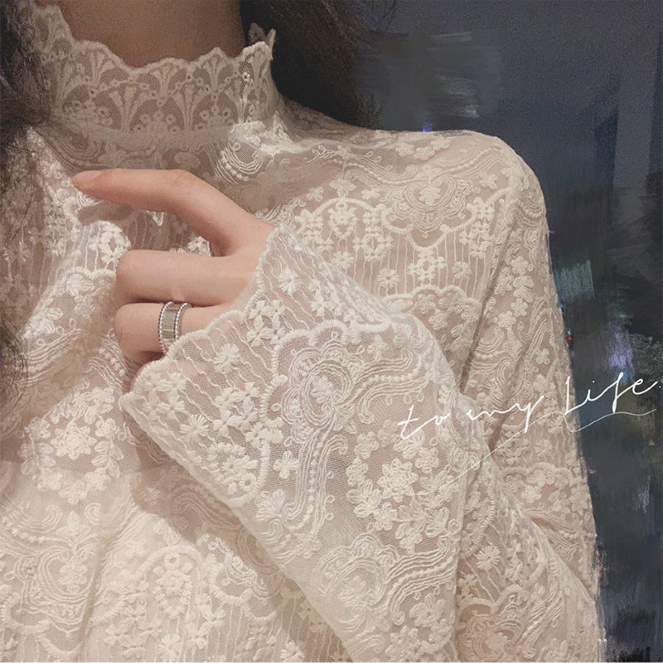 TEMU 秋冬新作 スタイル レースメッシュベースレイヤー 女性用 肌に優しく通気性抜群 オフィス＆デートに最適なインナートップ