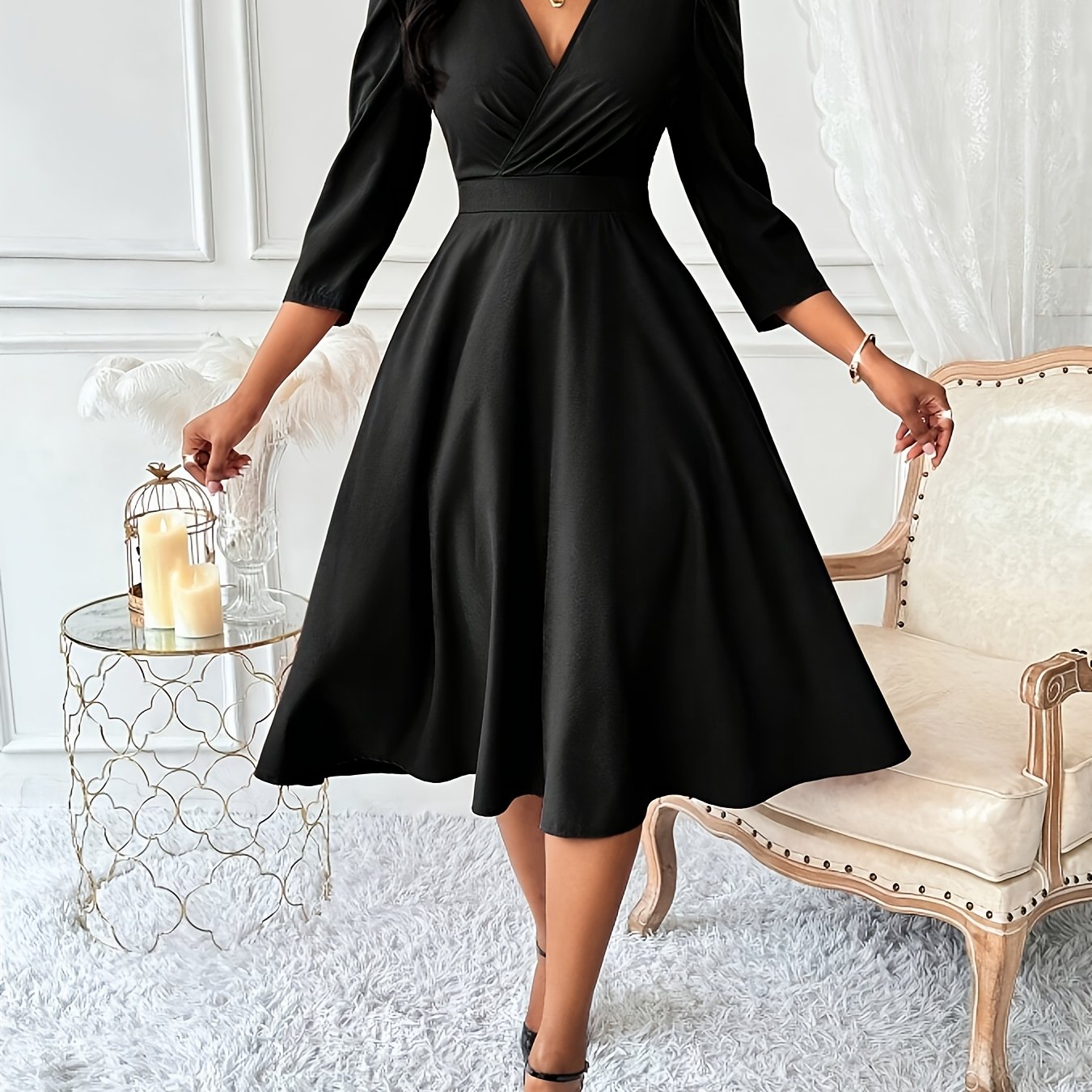 TEMU Women's Fashionable And Elegant Spring/summer Dress