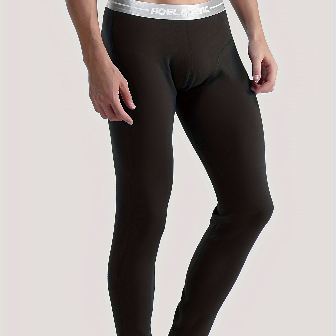 Image of 1-pc Autumn And Men's Thermal Pants With Fleece, Thickened, Slim- Pants, Middle-aged And Young Pants, Thread Pants, Warm Pants