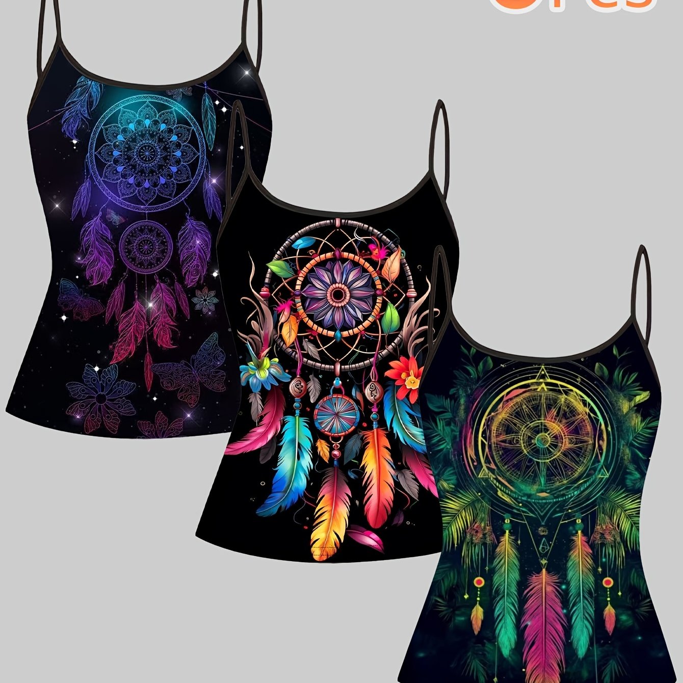 TEMU 3pcs Set Of Popular Sleeveless Camisole Vests, Suitable For Daily Wear, Home, Commuting, And Parties, Featuring A Minimalist Style
