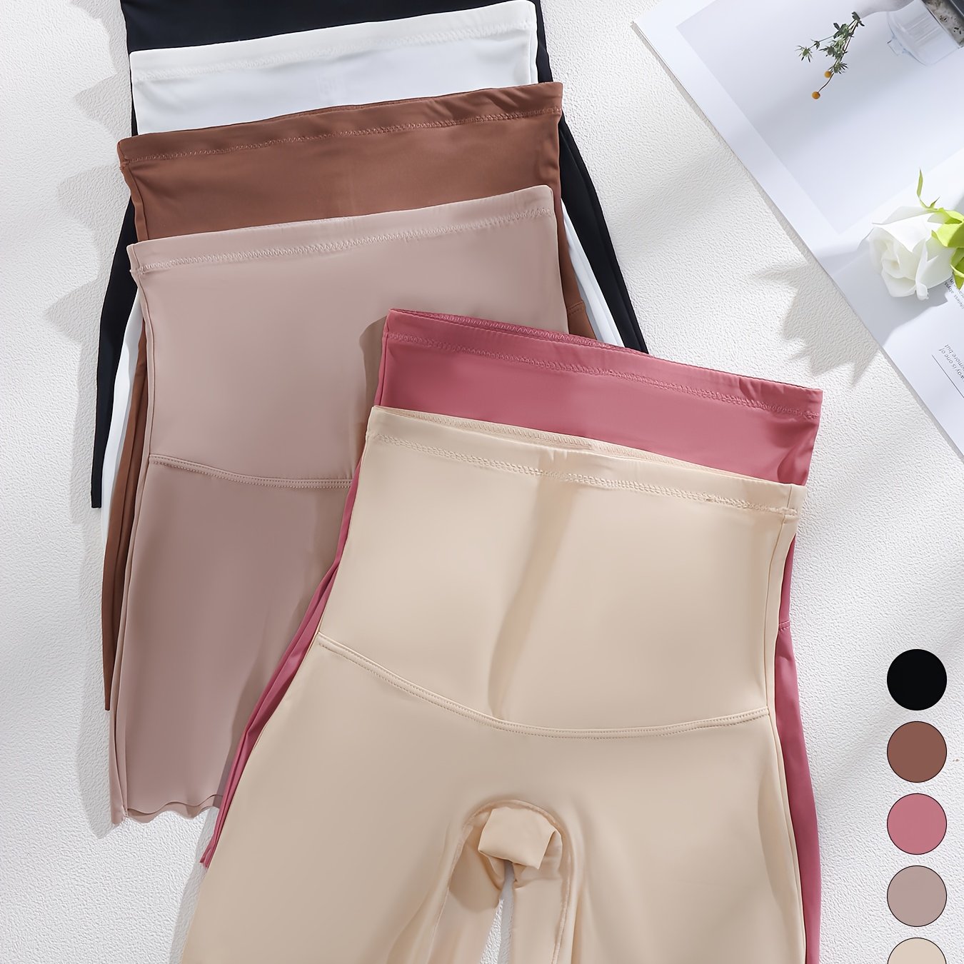 Image of Bellabreeze 4pcs High-waist Shaping Shorts - Seamless Tummy Control Lift Underwear, Opaque Shaping Shorts Suitable For Postpartum, & Daily Wear - Machine Washable Elegant Briefs