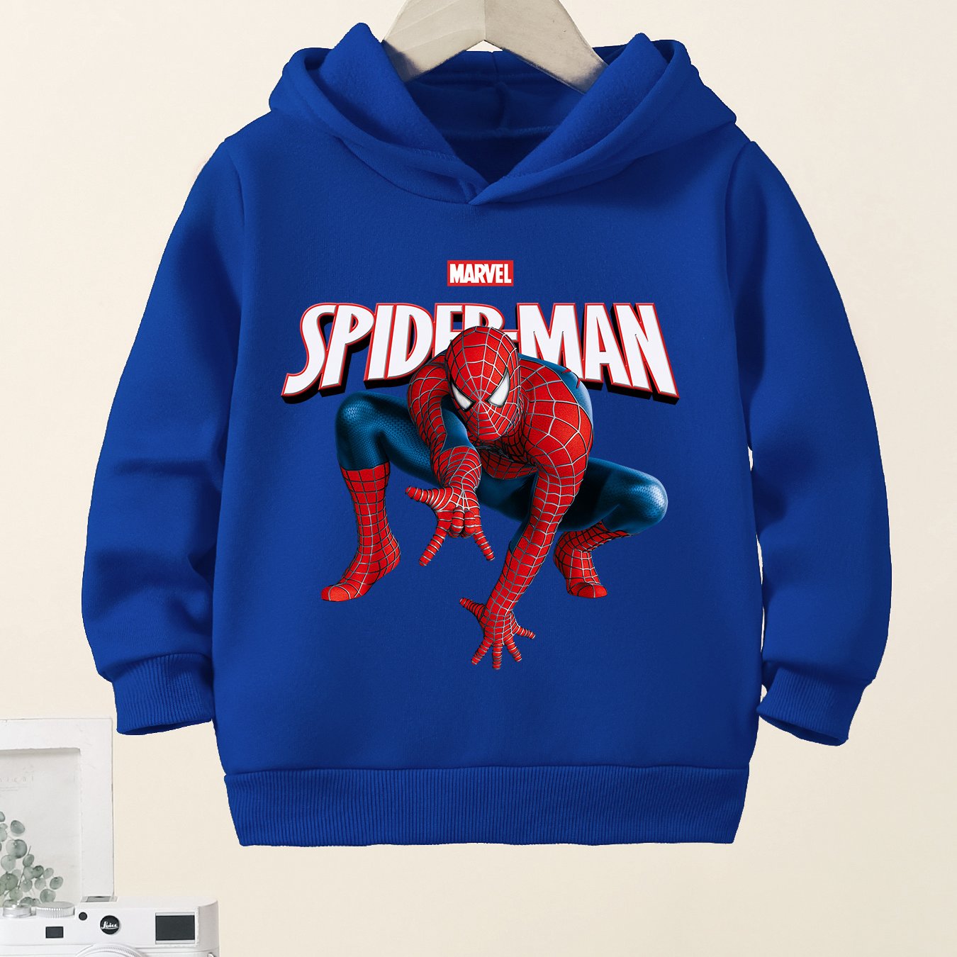 TEMU Boys Hooded Sweatshirts Officially Authorized New Autumn And Winter Clothing Sweatshirts Boys Long-sleeved Sweatshirts 3- Spiderman Iron Man