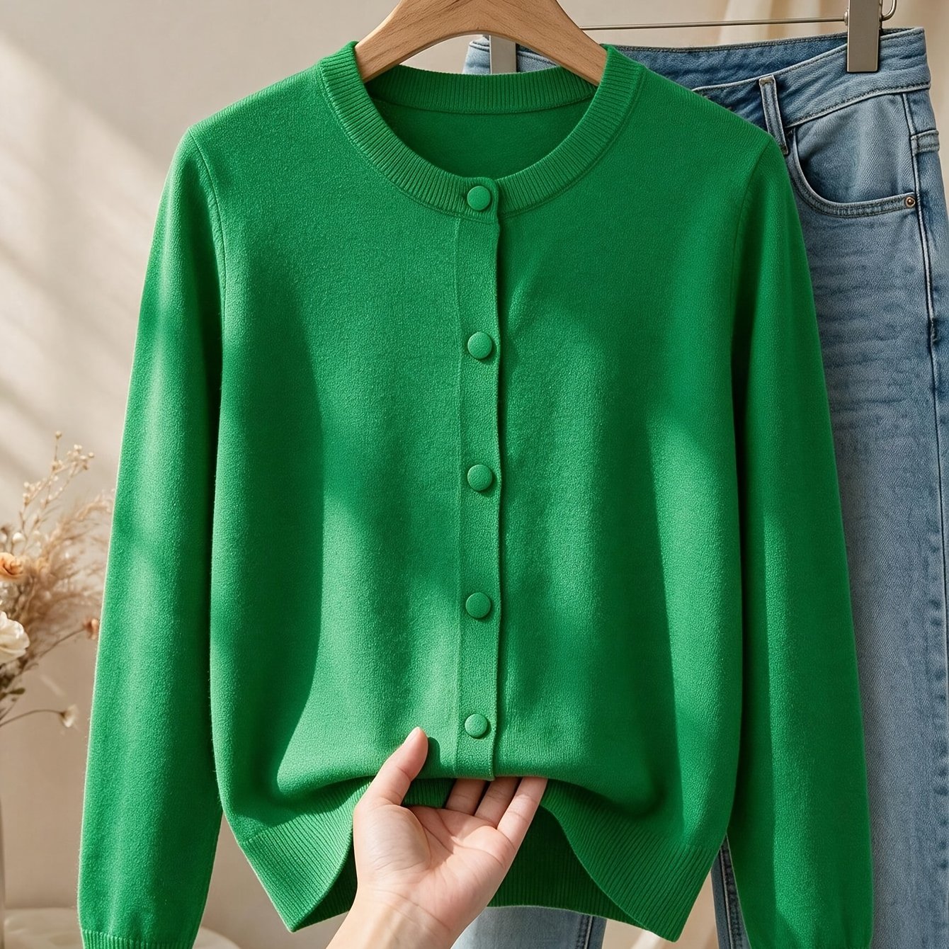 TEMU Plus Size, Plus Size 1xl-4xl Thin Women Autumn Winter Cardigan Casual Long Sleeves Sweater Top Soft Cozy