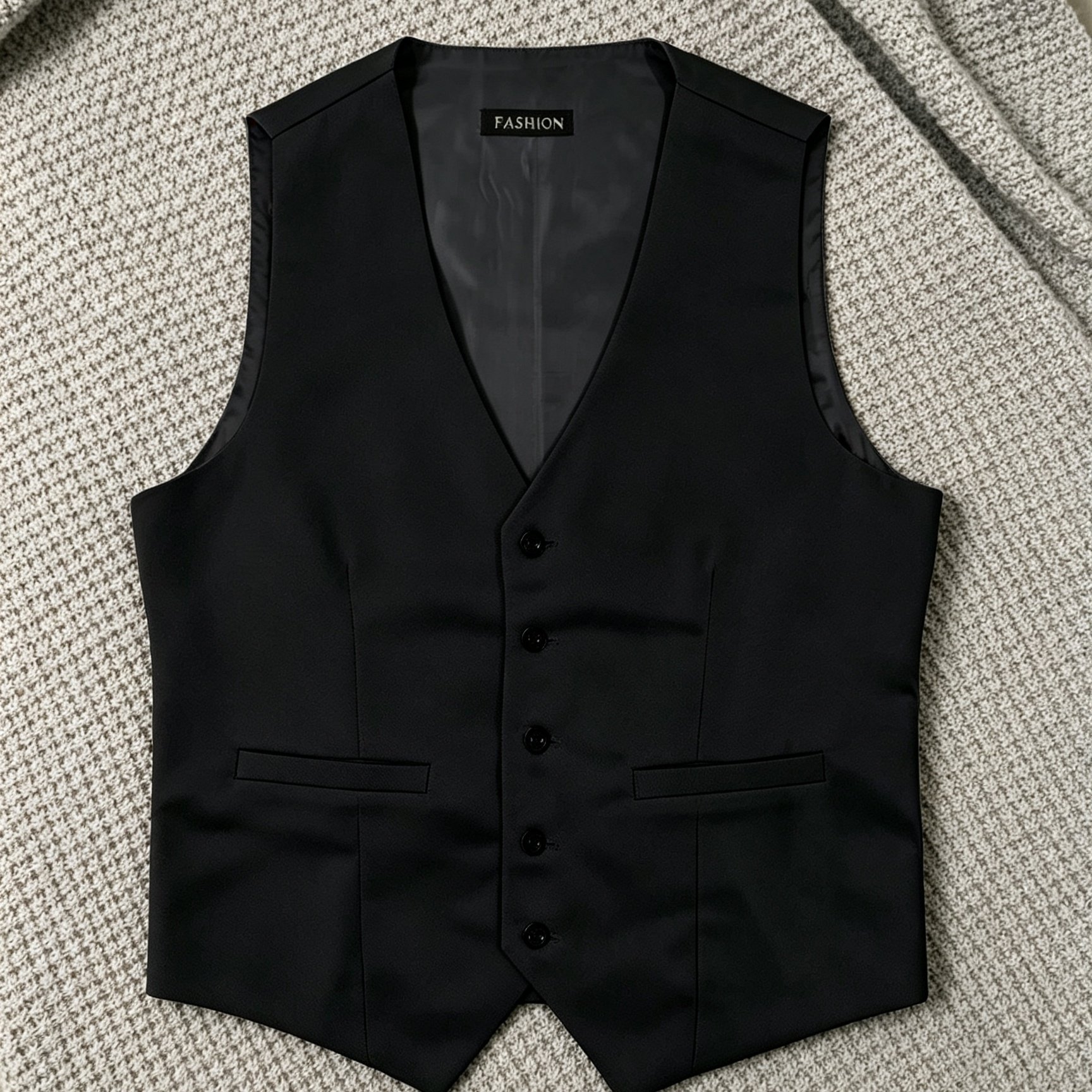 TEMU A Single Piece Simple Solid Color Casual Men's Vest, Made Of Lightweight Fabric Without Any On Body, Versatile And For Commuting And Daily Life.