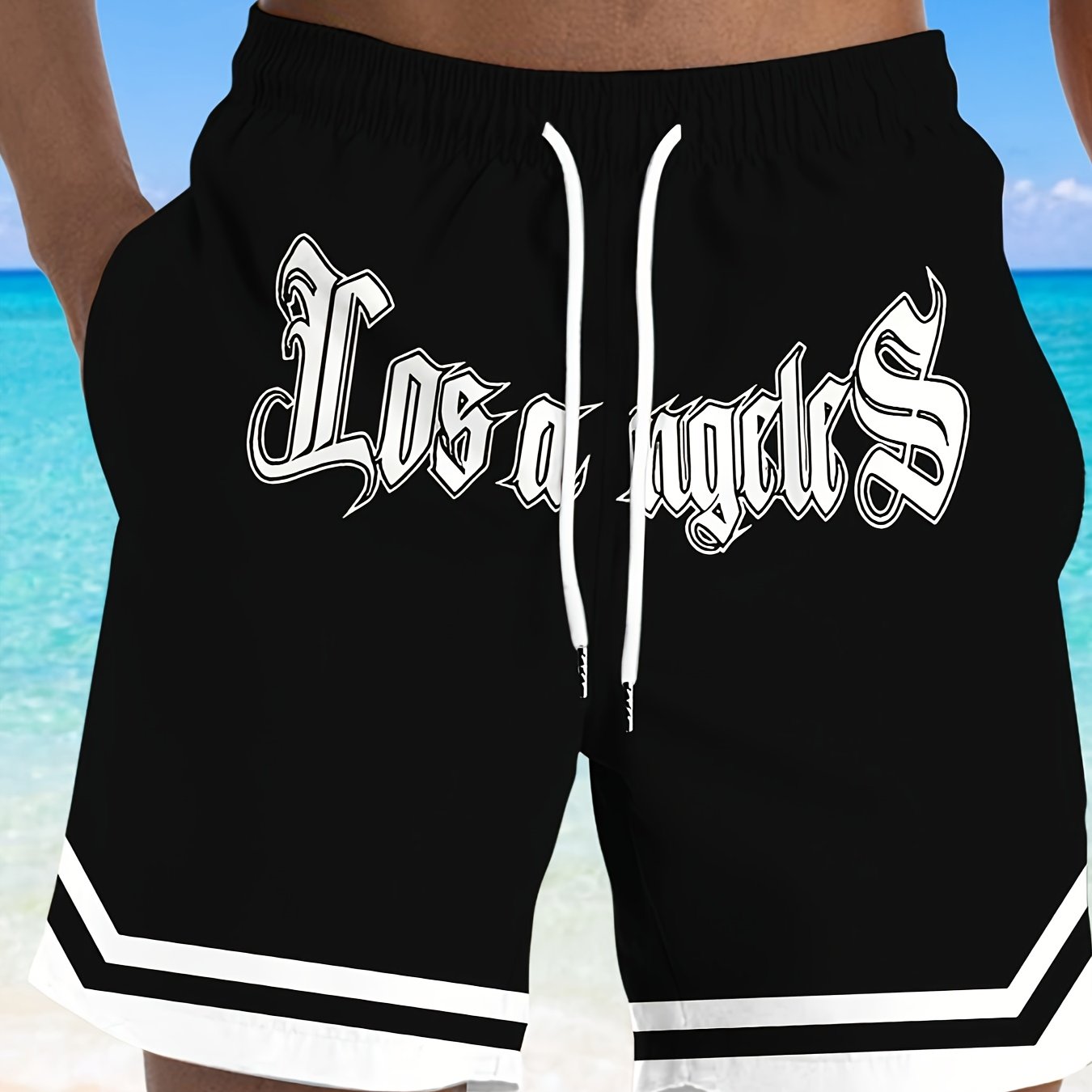 TEMU Plus Size Men's Casual Shorts, 3d Print Party Jogger Shorts, Travel Beach Shorts, And Sports Shorts.