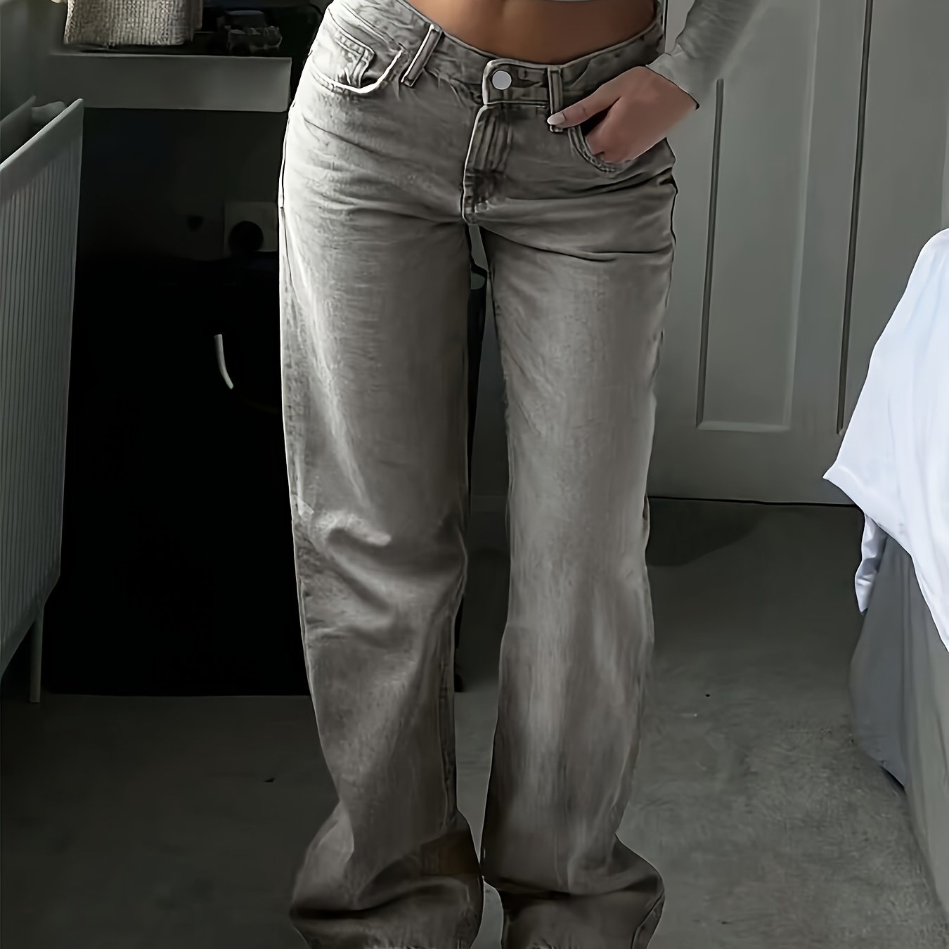 Women's Straight Leg Casual Denim Jeans
