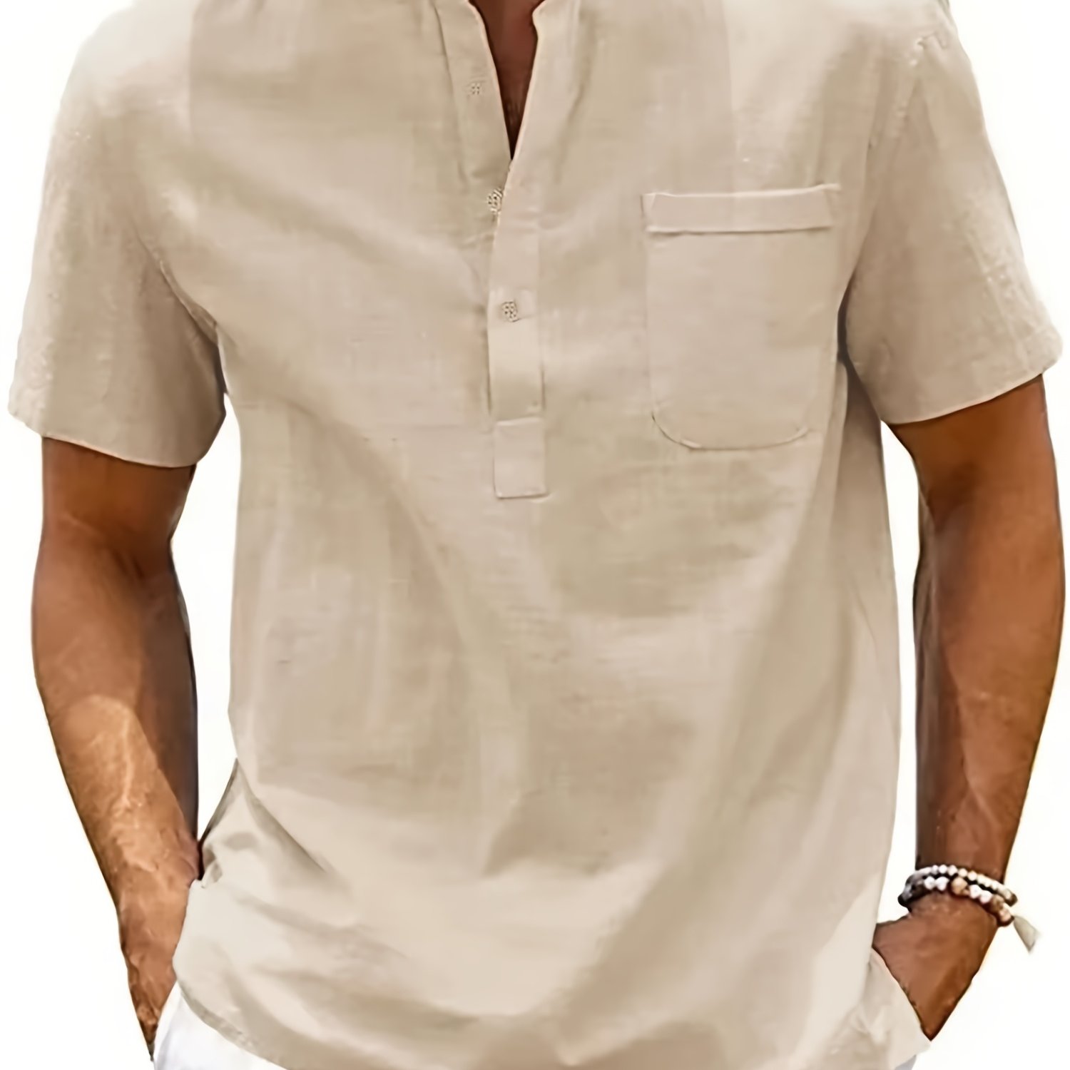 Men's Casual Shirt, Summer Short Sleeve, Lightweight And Breathable, Simple And Stylish, Versatile Casual Shirt