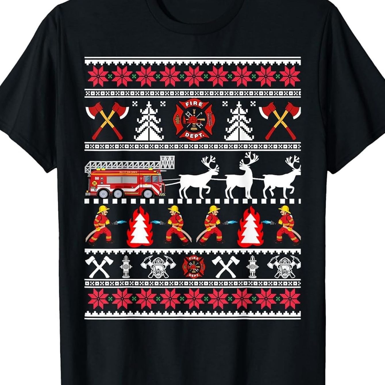 TEMU T-shirt Pompiers Service de Protection