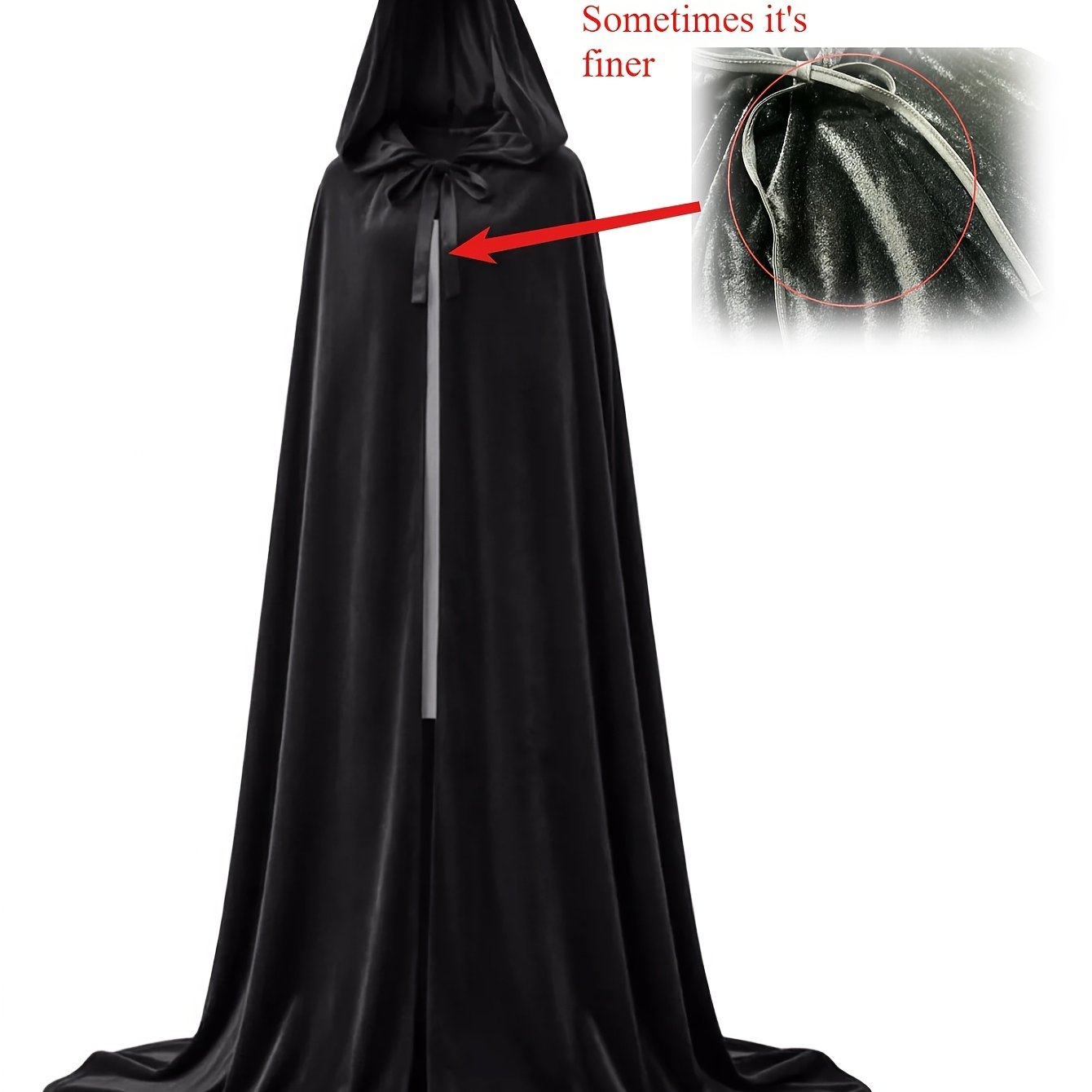 TEMU Cape d'Halloween de couleur unie, Cape en velours doré, Costume d'Halloween pour femme, Cape robe de cosplay, Un