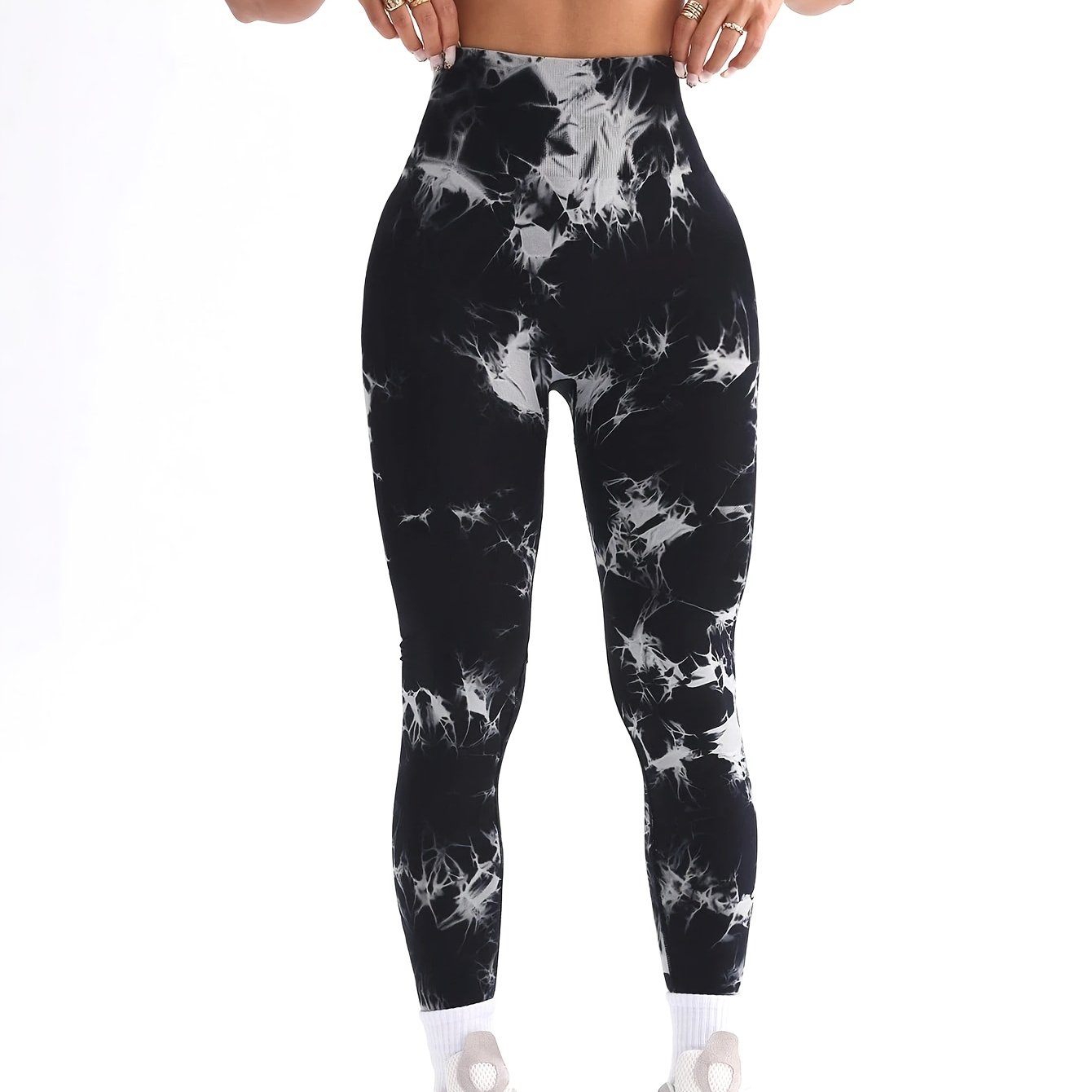 E-shop -buntes Damen Yoga Outfit, sportliches, bequemes, hochtailliertes, elastisches, eng anliegendes Yoga-Hosen-Set, schnelltrocknend, geeignet für