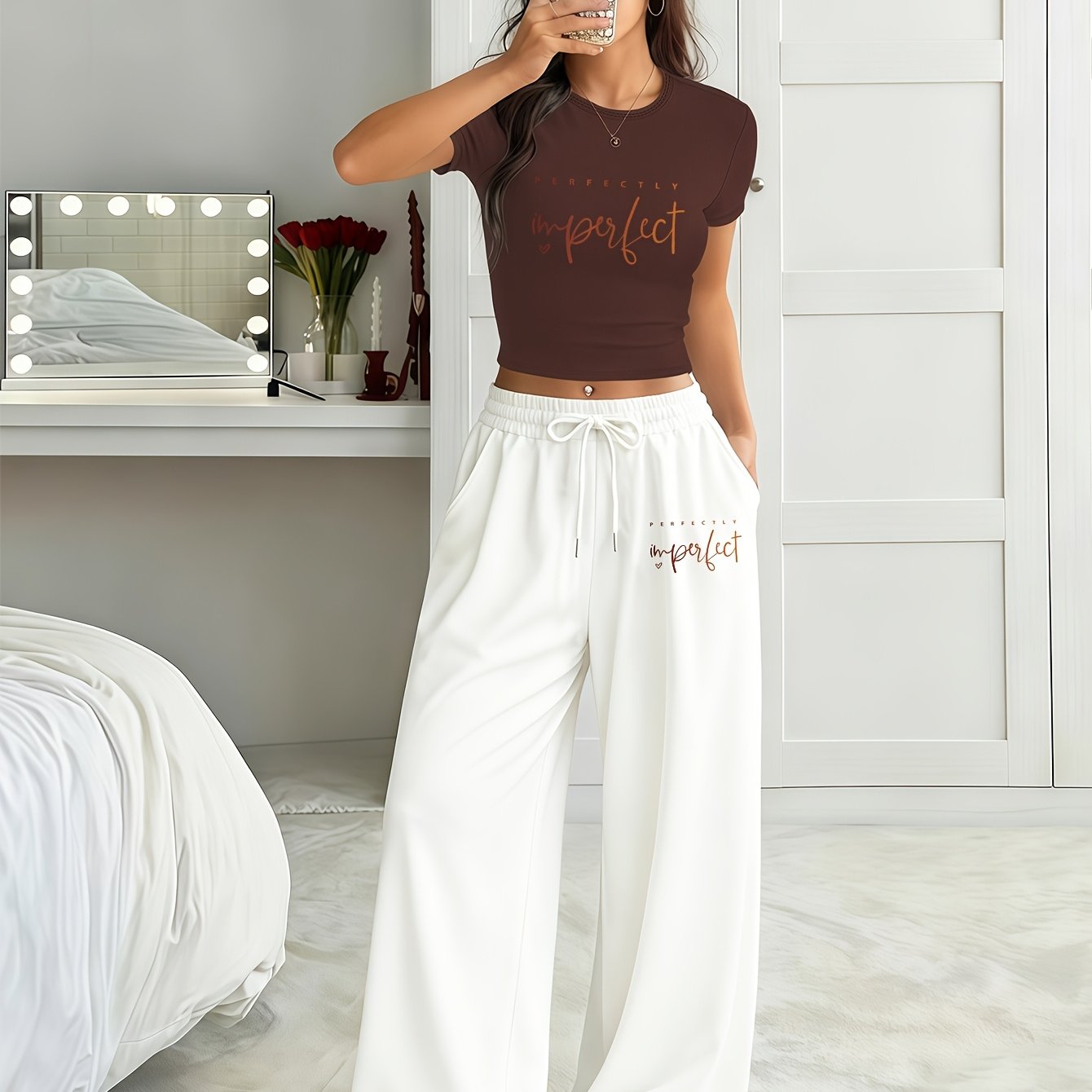TEMU 2026 Summer New Modelelegant And Comfortable S Outfit Y2k Short Refreshing And Breathable Sleeves Summer Big Easter Mother's Day Interesting