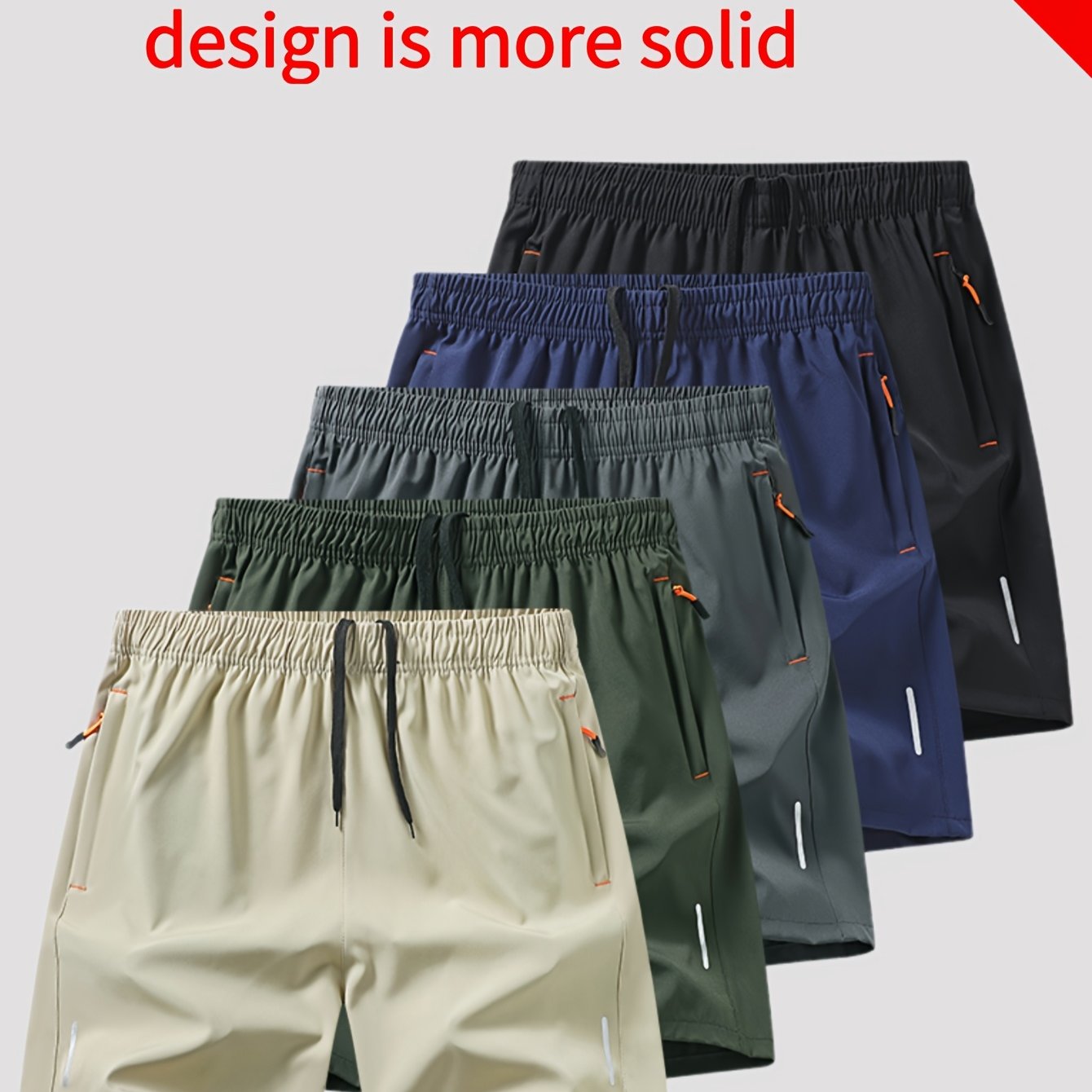 5pcs Men's Activewear Shorts - High-performance, Budget-friendly! Breathable, Stretch Fabric For Workouts & Daily Life | Imported From China, Sizes For Guy (up To 100kg)