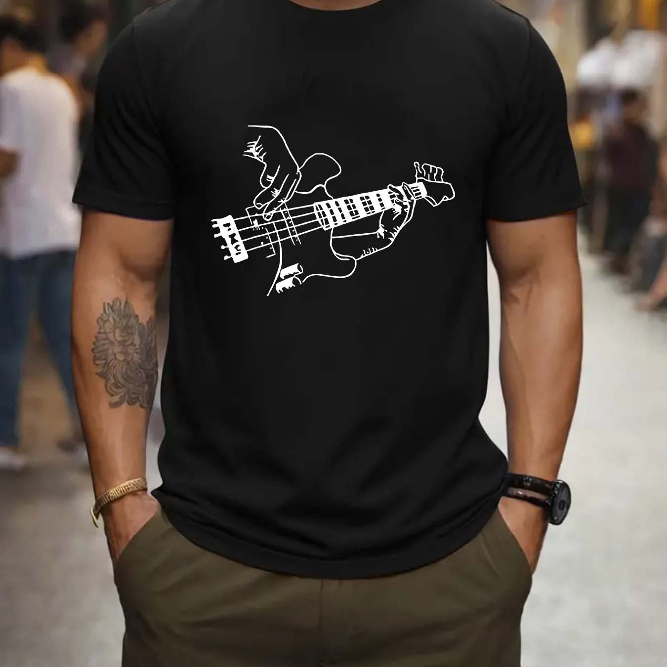 TEMU Men's Outdoor Sports T-shirt Casual Short Sleeve Crew Neck