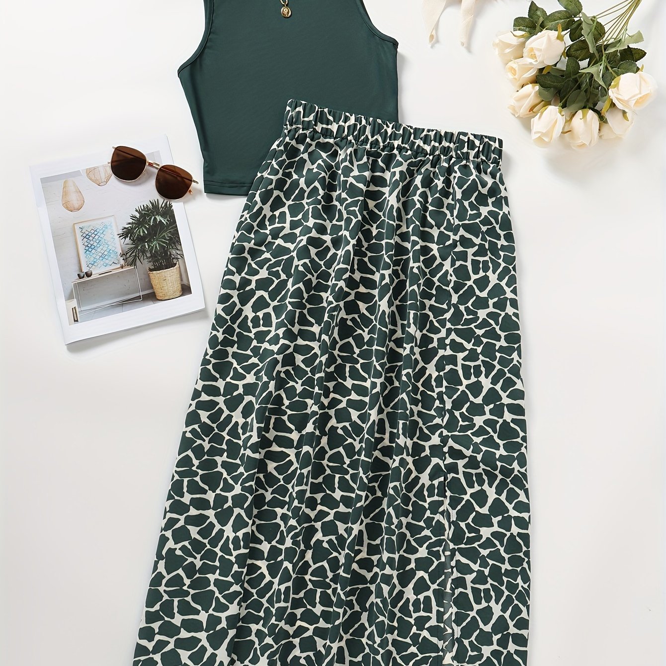 Women's Floral Skirt Set, Style