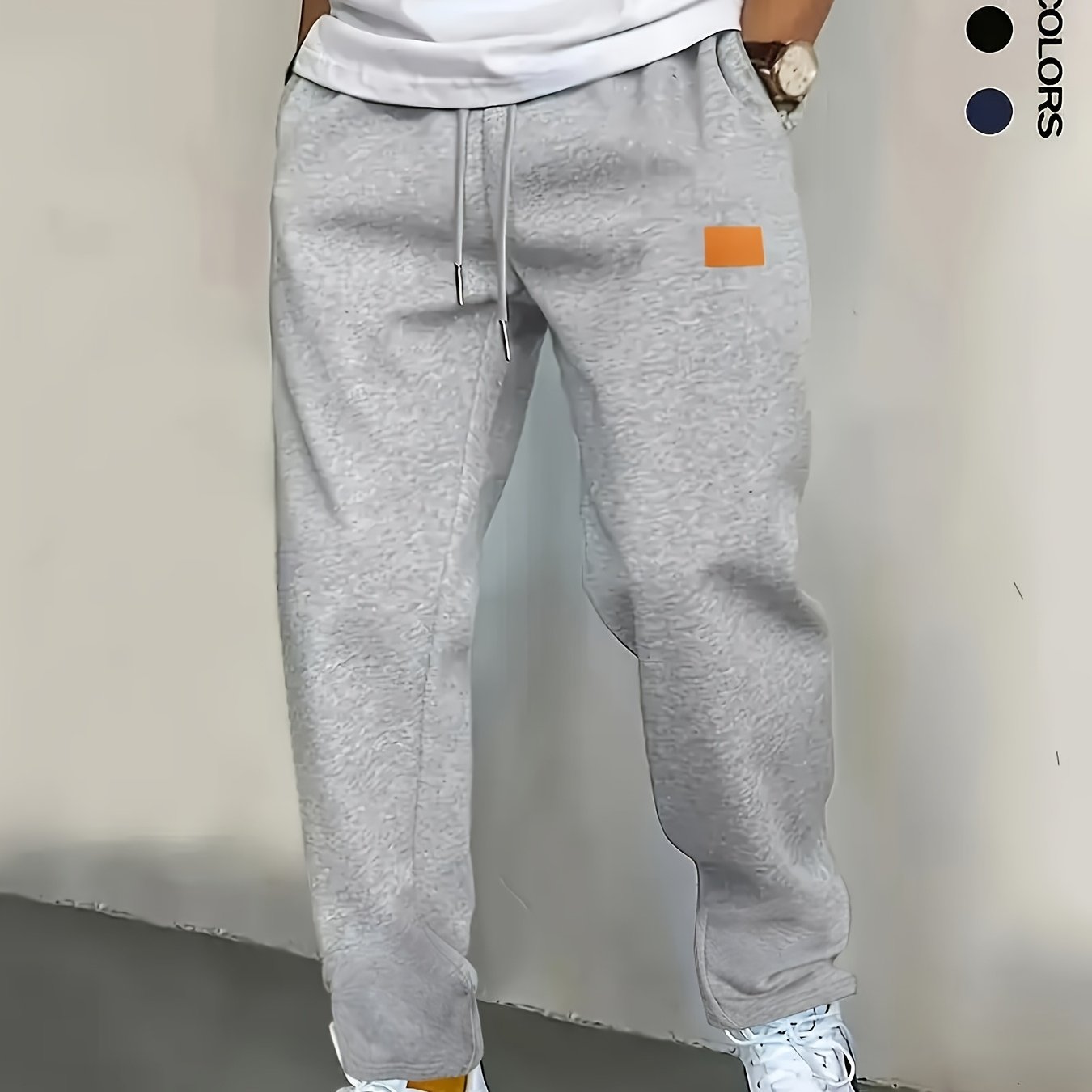 E-shop Herren Jogginghose mit schmaler gerader Passform, Skinny Jogger, Freizeit-Jogginghose für Frühling Herbst, für Herren geeignet, 220g Stoff