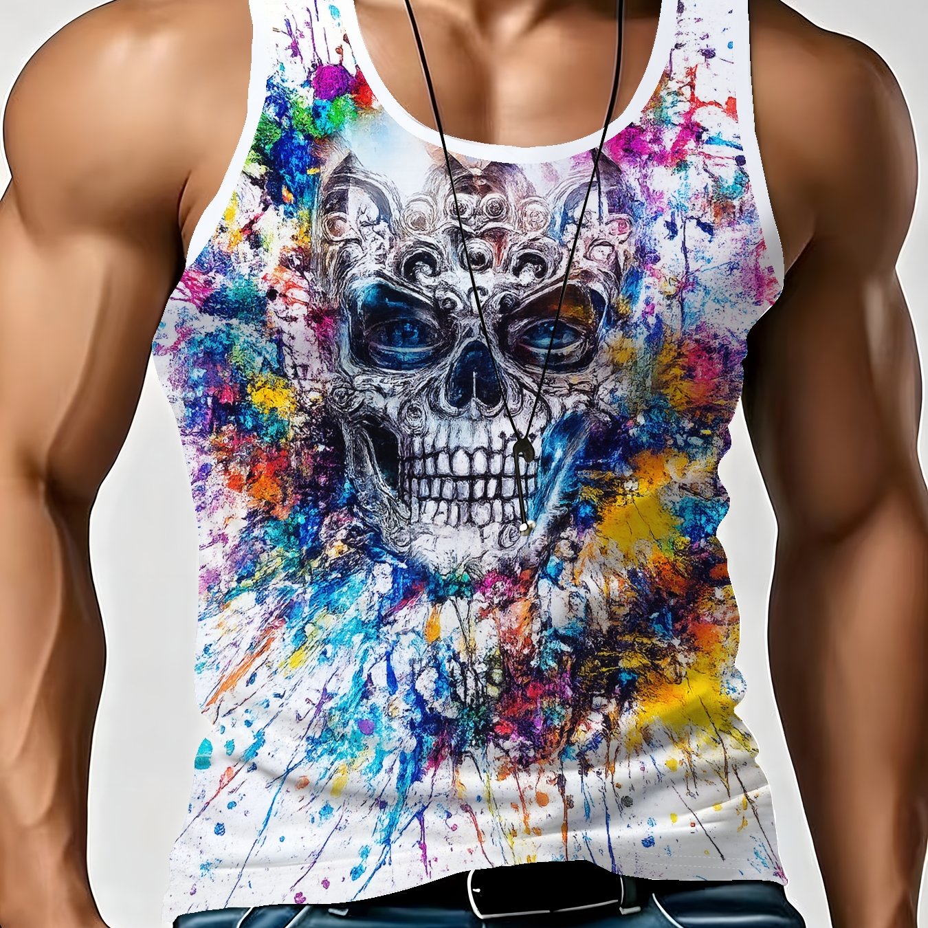 TEMU Men's Loose Fit Sleeveless Vest, Summer Washed Loose Casual Streetwear Outerwear