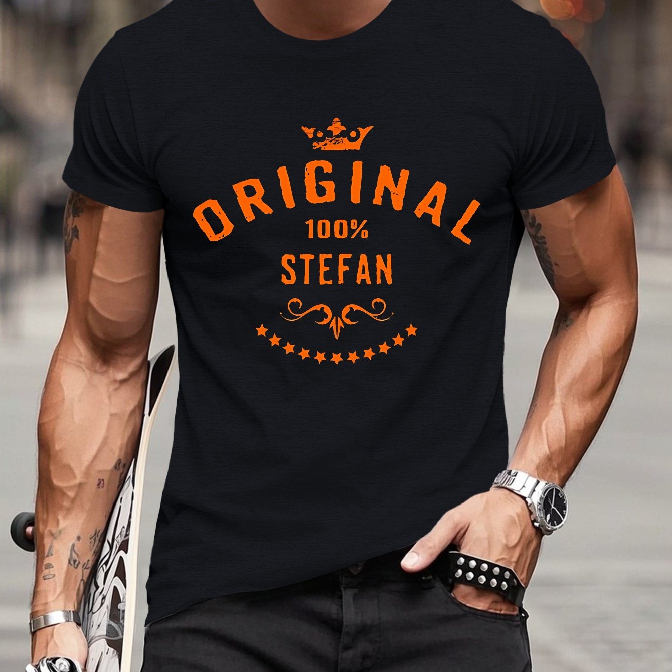 TEMU Cool German Stefan Men's Short Sleeve Summer Tee