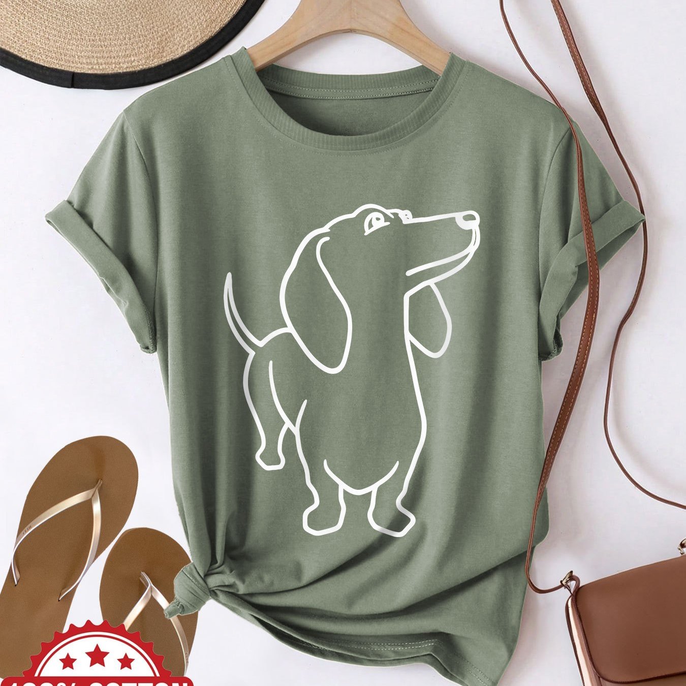 Image of Graphic Print T-shirt, Short Sleeve Crew Neck Casual Top For Summer & Spring, Women's Clothing
